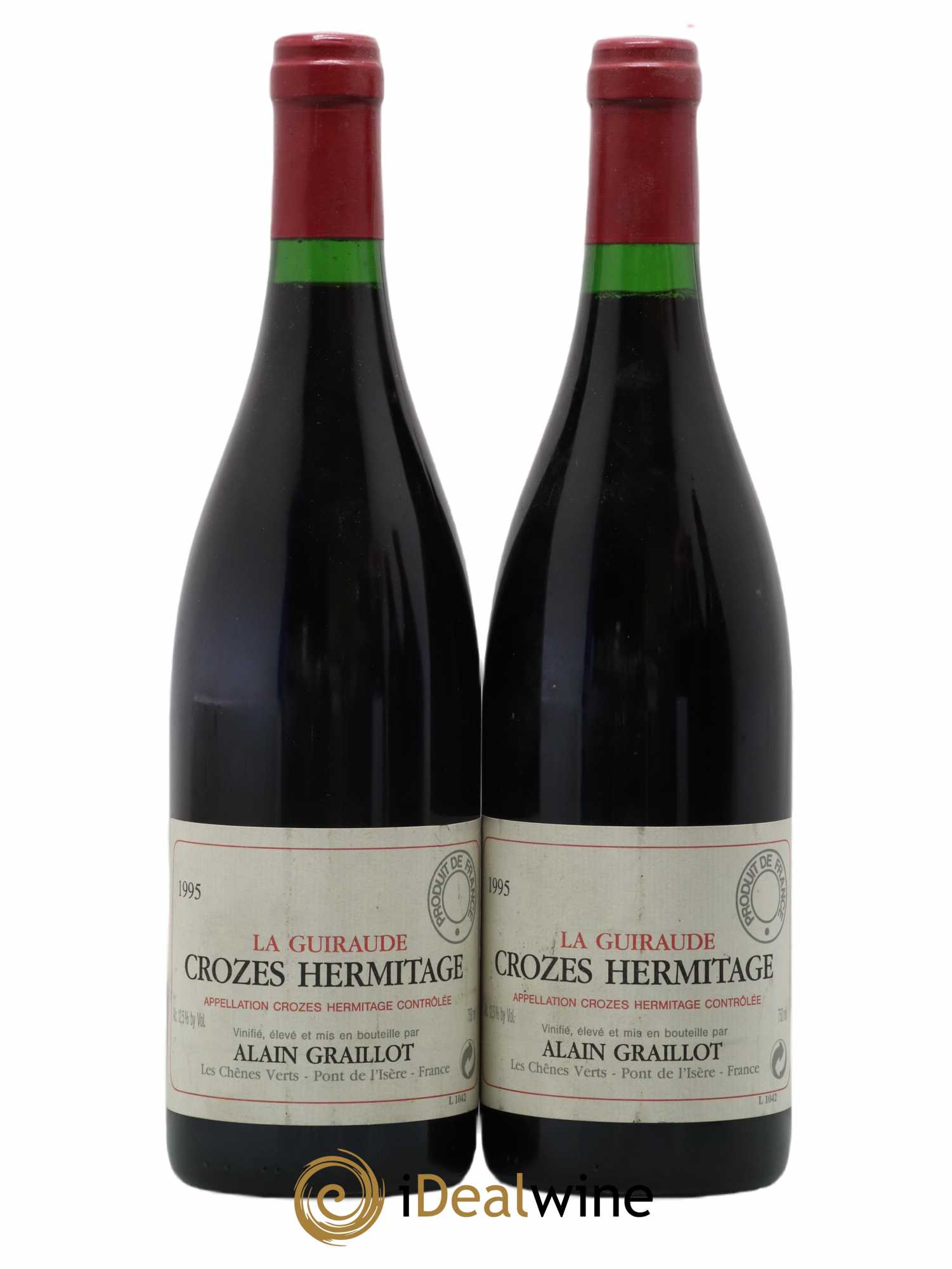 Crozes-Hermitage La Guiraude Domaine Graillot 1995 - Lot de 2 bouteilles - 0
