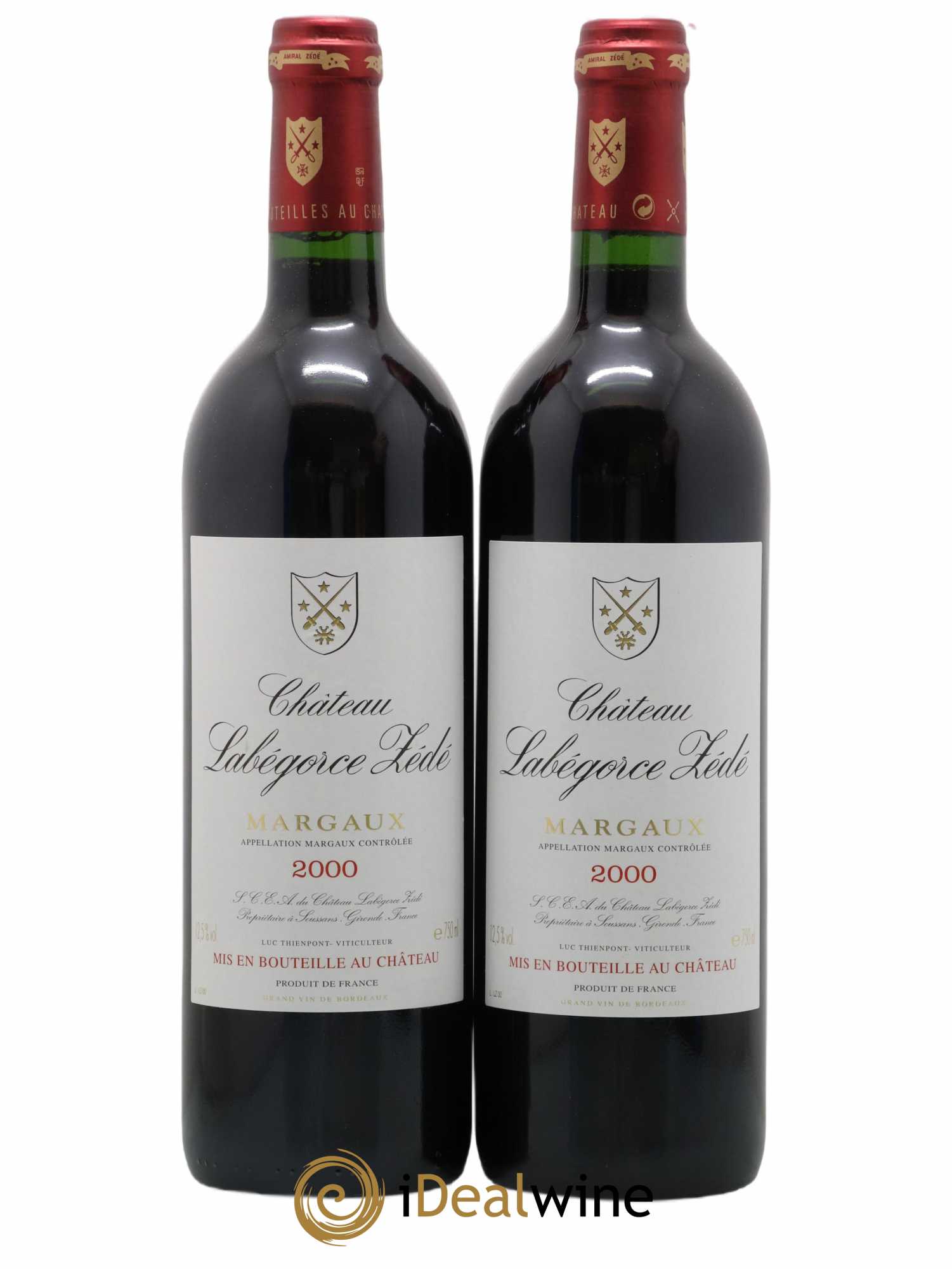 Château Labegorce Zédé Cru Bourgeois 2000 - Lot de 2 bouteilles - 0