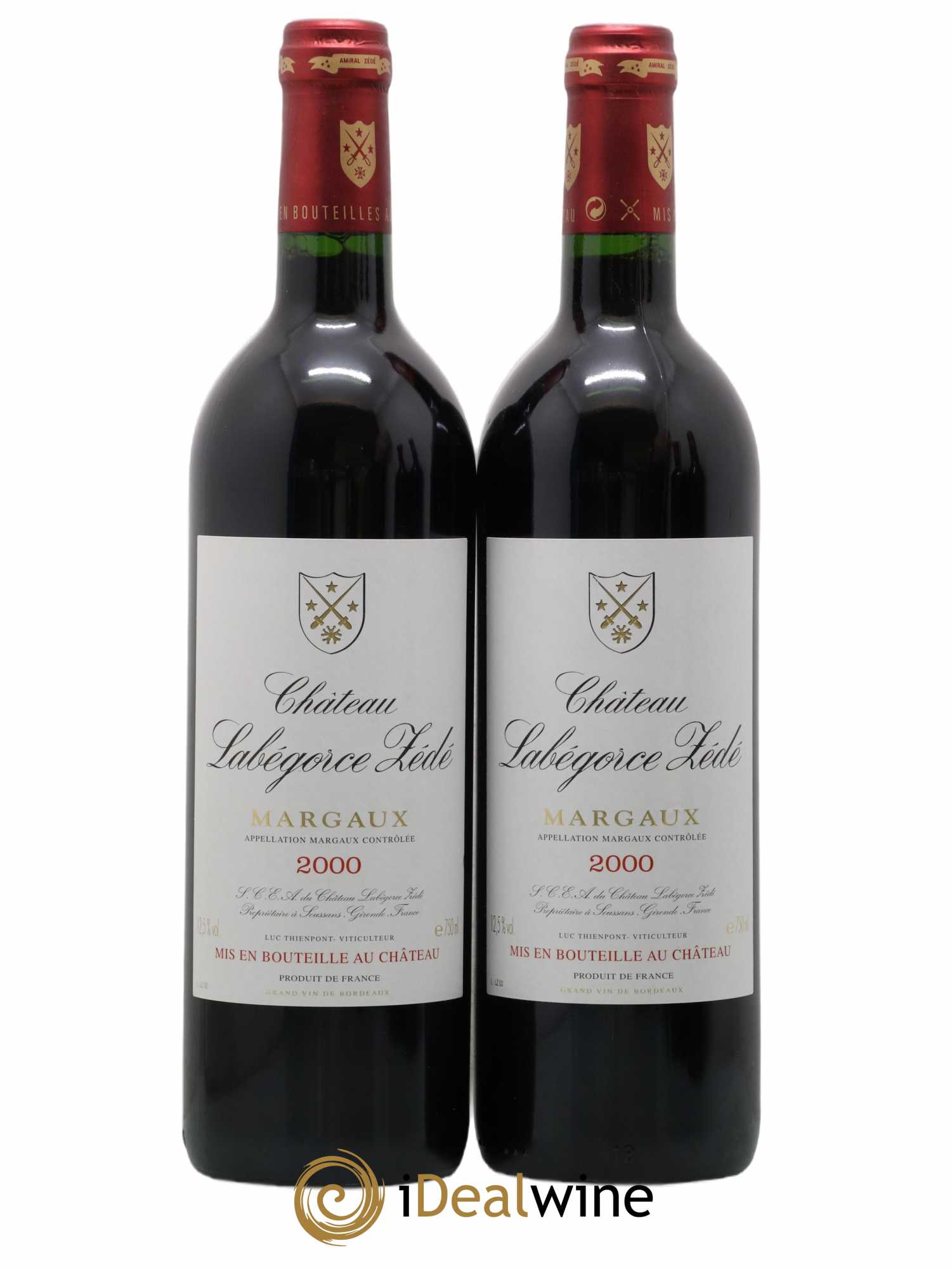 Château Labegorce Zédé Cru Bourgeois 2000 - Lot de 2 bouteilles - 0