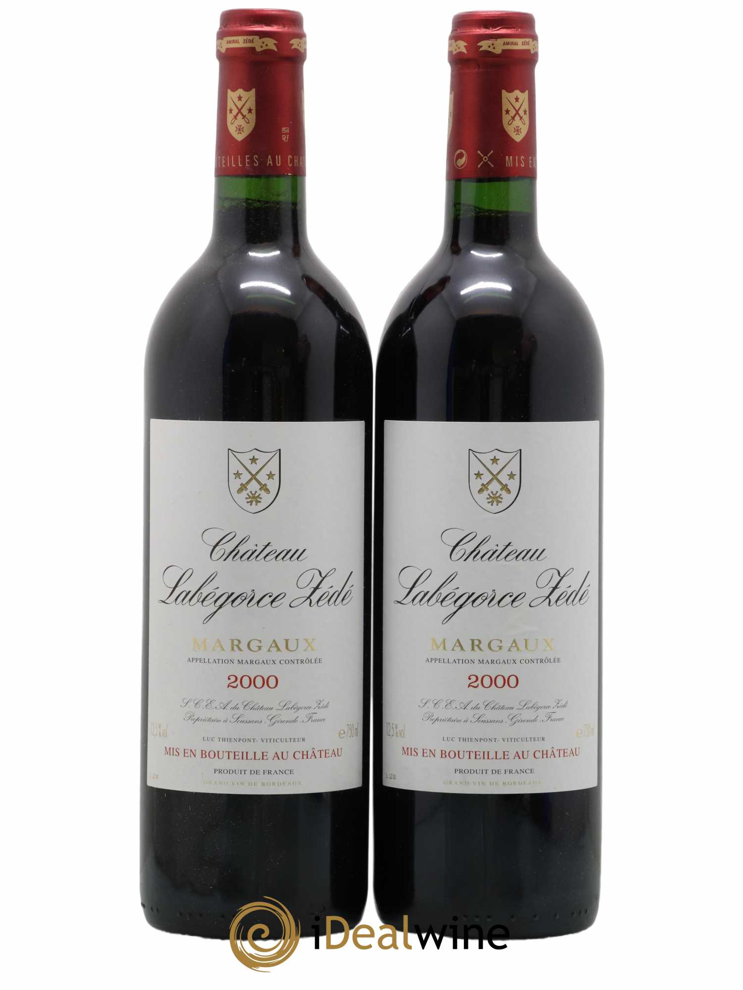 Château Labegorce Zédé Cru Bourgeois 2000 - Lot de 2 bouteilles - 0
