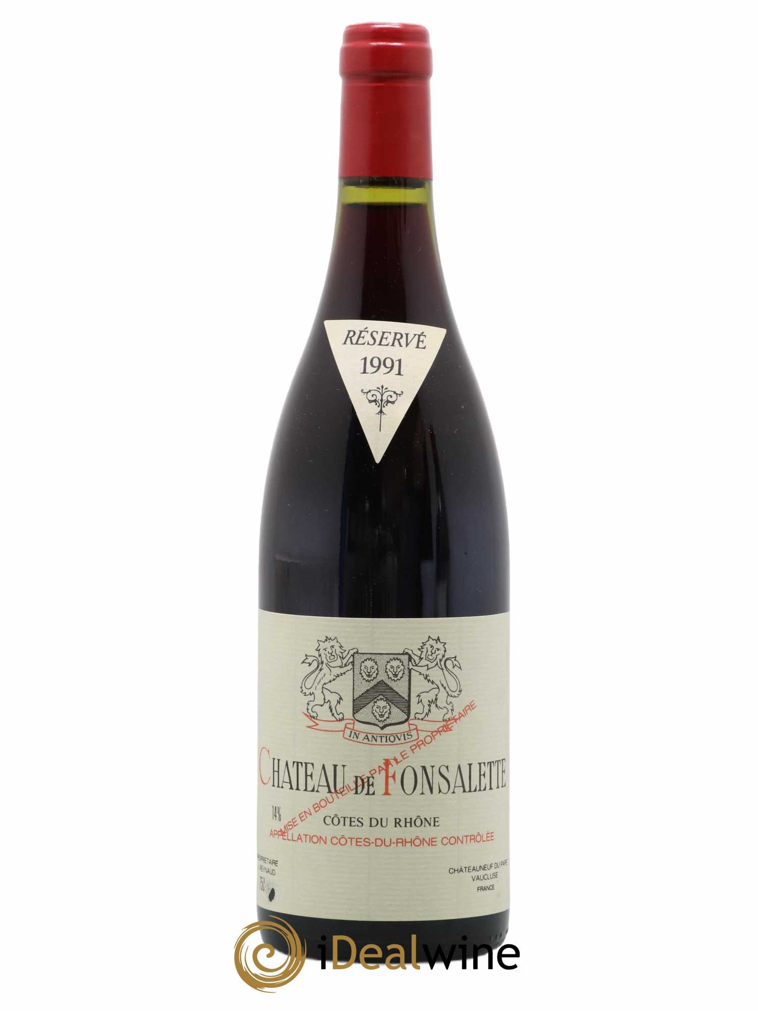 Côtes-du-Rhône Château de Fonsalette Emmanuel Reynaud 1991 - Lot de 1 bouteille - 0