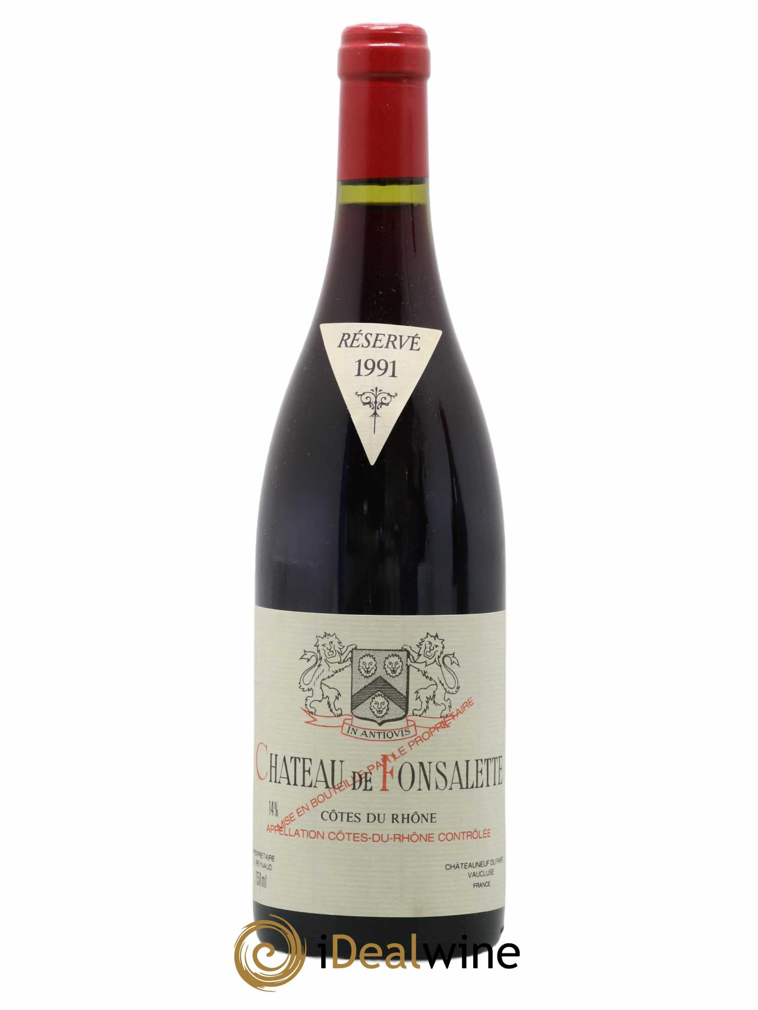 Côtes-du-Rhône Château de Fonsalette Emmanuel Reynaud 1991 - Lot de 1 bouteille - 0