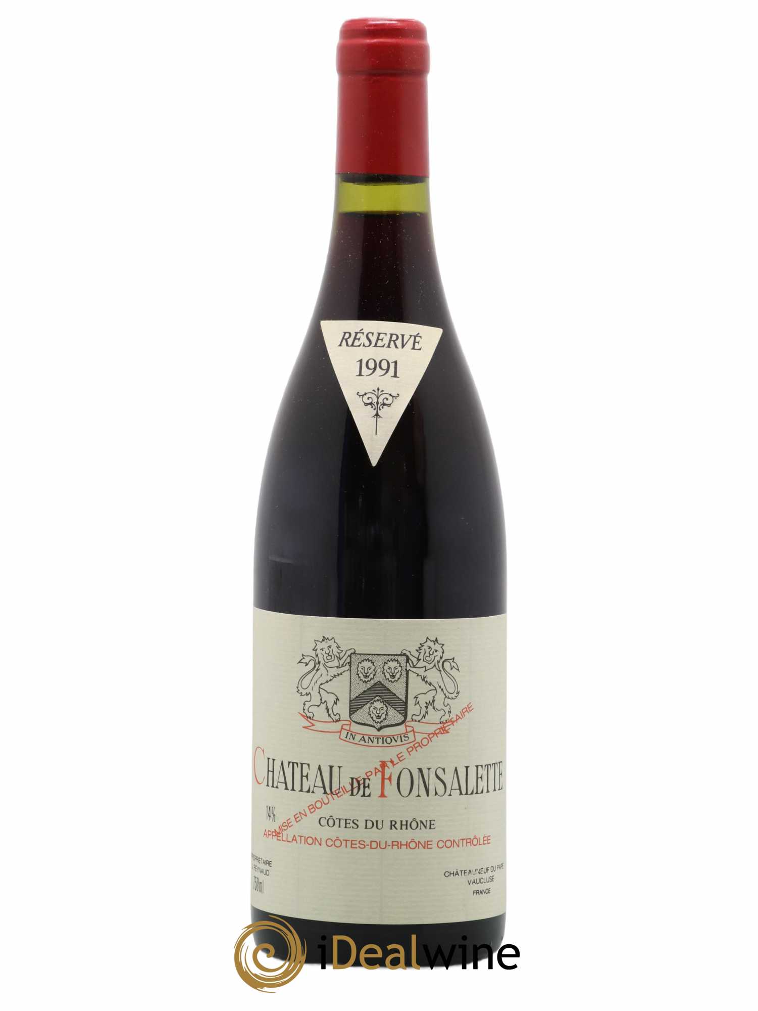 Côtes-du-Rhône Château de Fonsalette Emmanuel Reynaud 1991 - Lot de 1 bouteille - 0