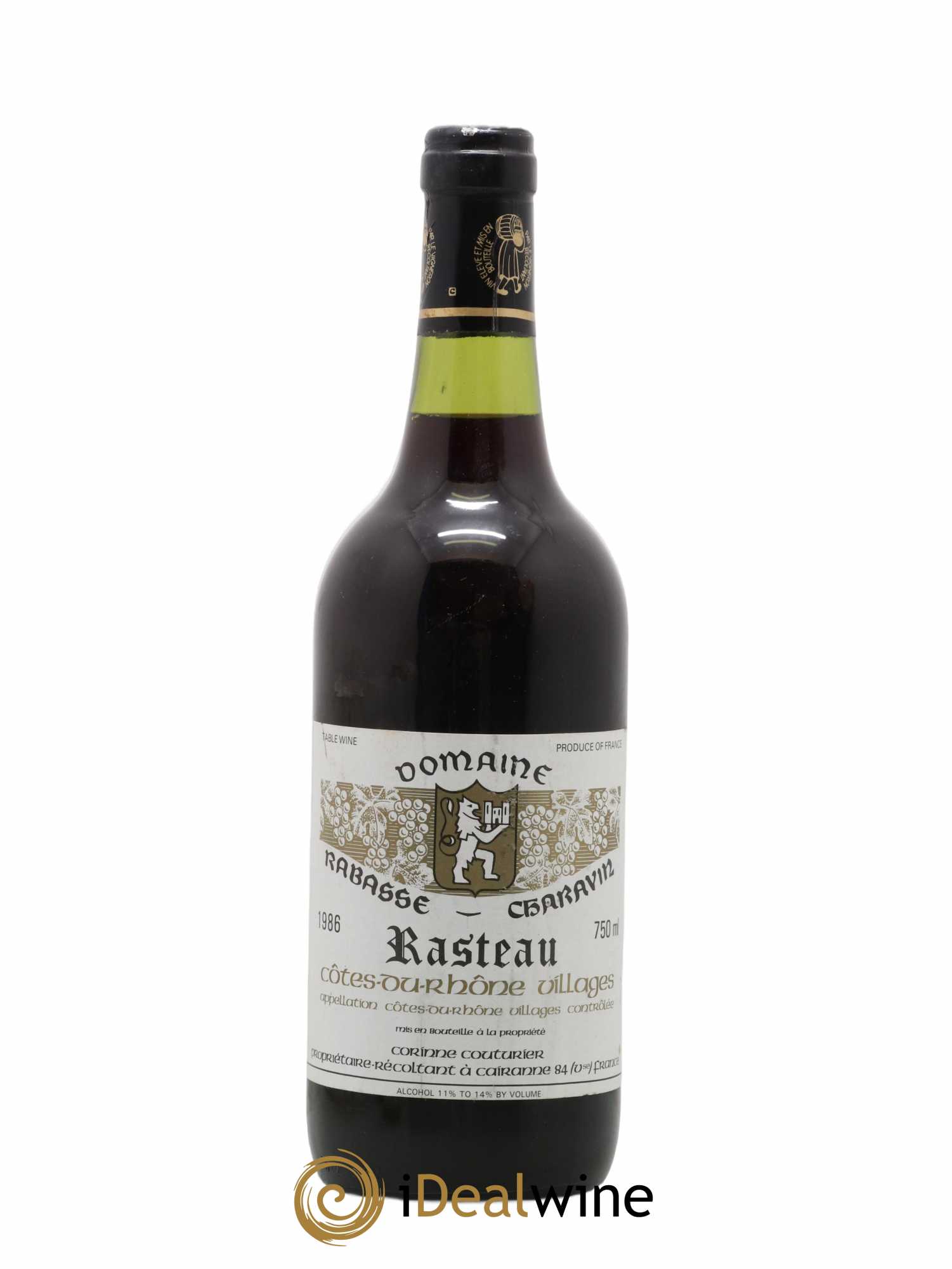 Rasteau Rabasse Charavin 1986 - Lot of 1 bottle - 0