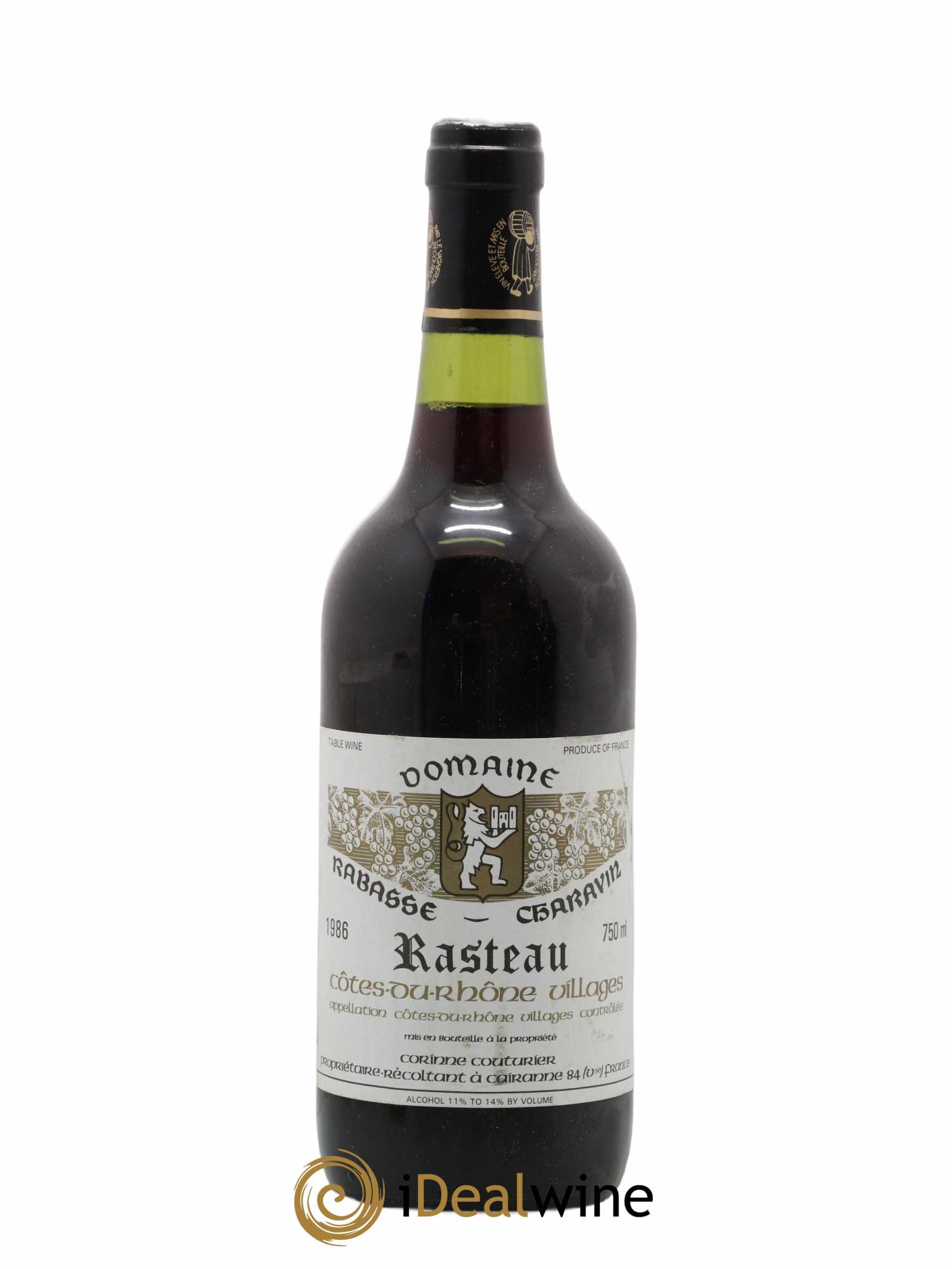 Rasteau Rabasse Charavin 1986 - Lotto di 1 bottiglia - 0