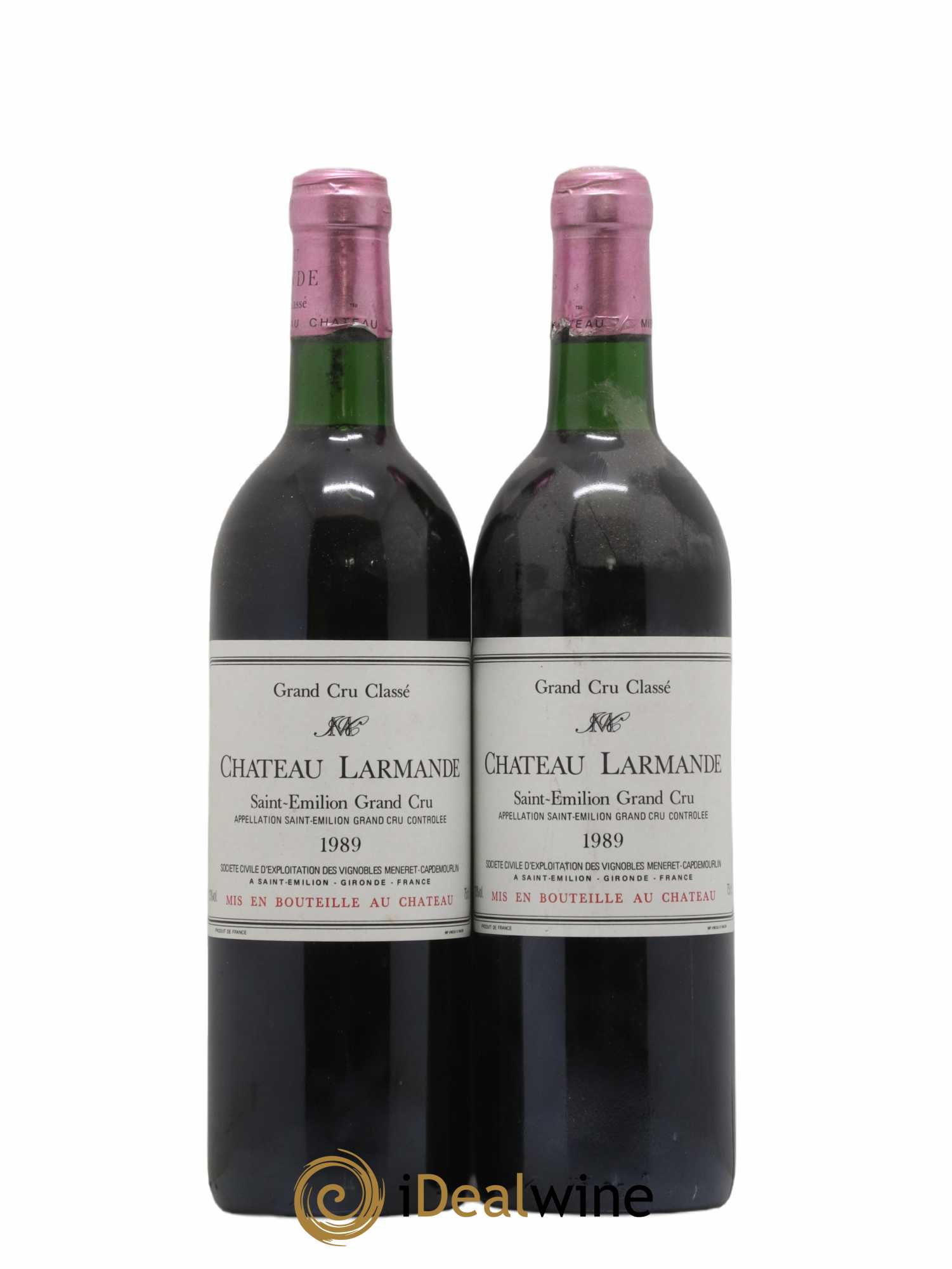 Château Larmande Grand Cru Classé 1989 - Lot de 2 bouteilles - 0