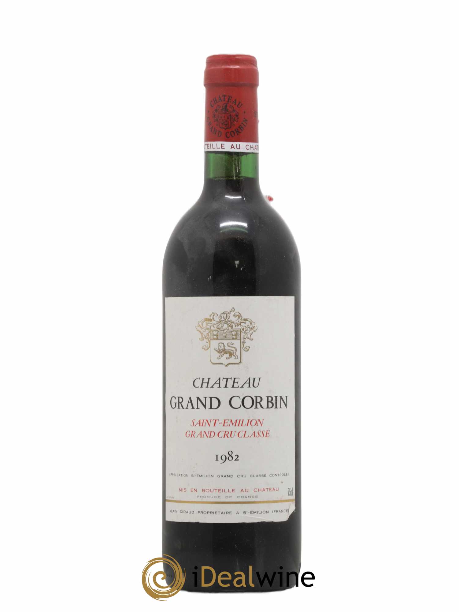 Château Grand Corbin Grand Cru Classé 1982 - Lot de 1 bouteille - 0