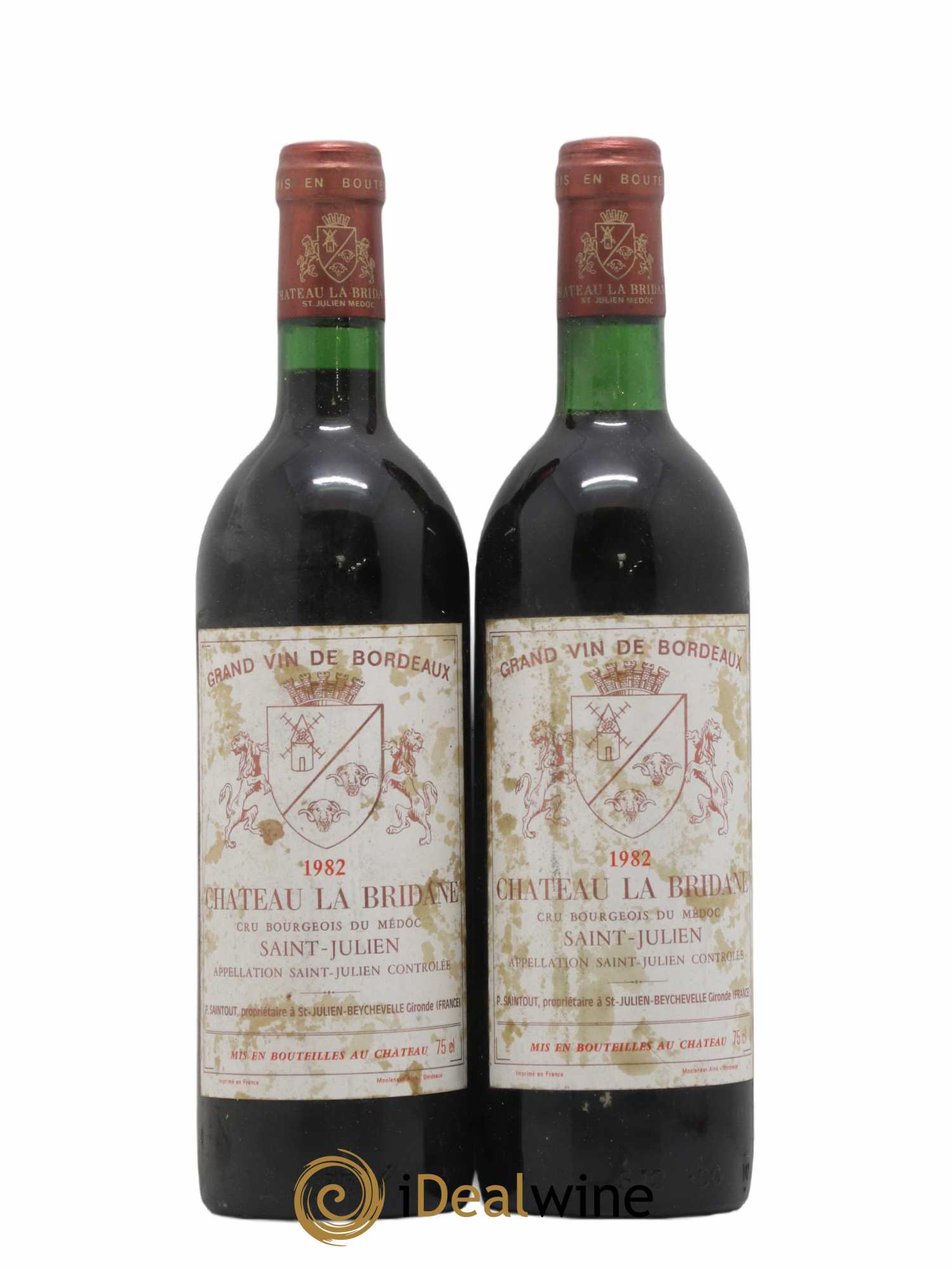 Château la Bridane Cru Bourgeois 1982 - Lot de 2 bouteilles - 0
