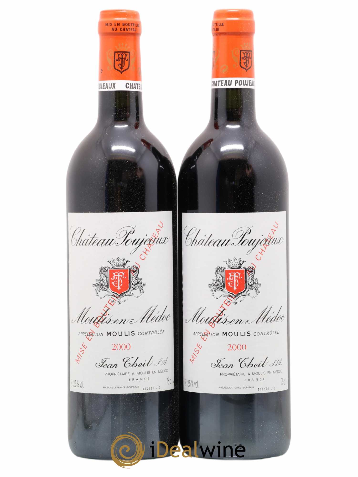 Château Poujeaux 2000 - Lot de 2 bouteilles - 0
