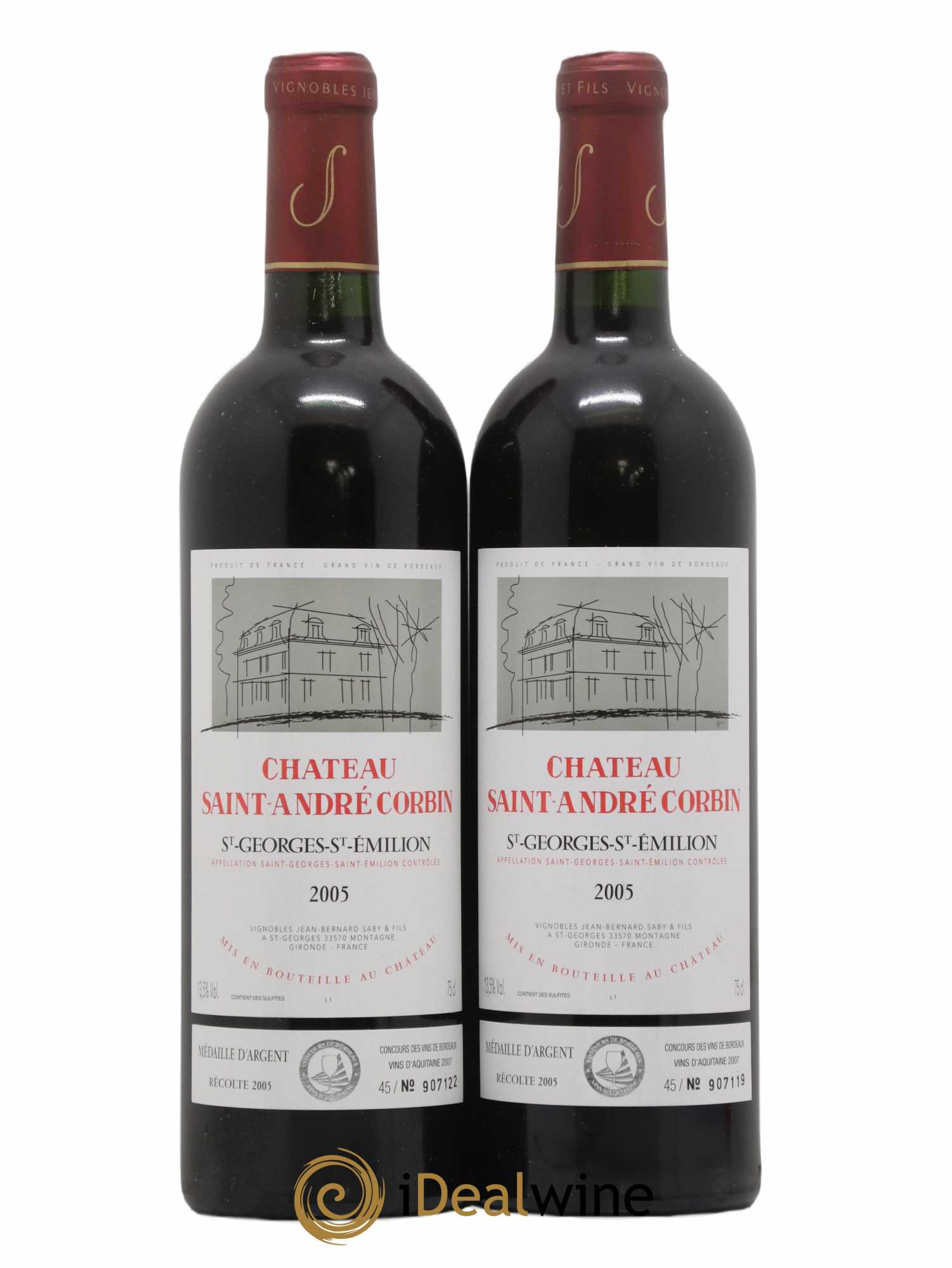 Château Saint-Georges Saint André Corbin 2005 - Lot de 2 bouteilles - 0