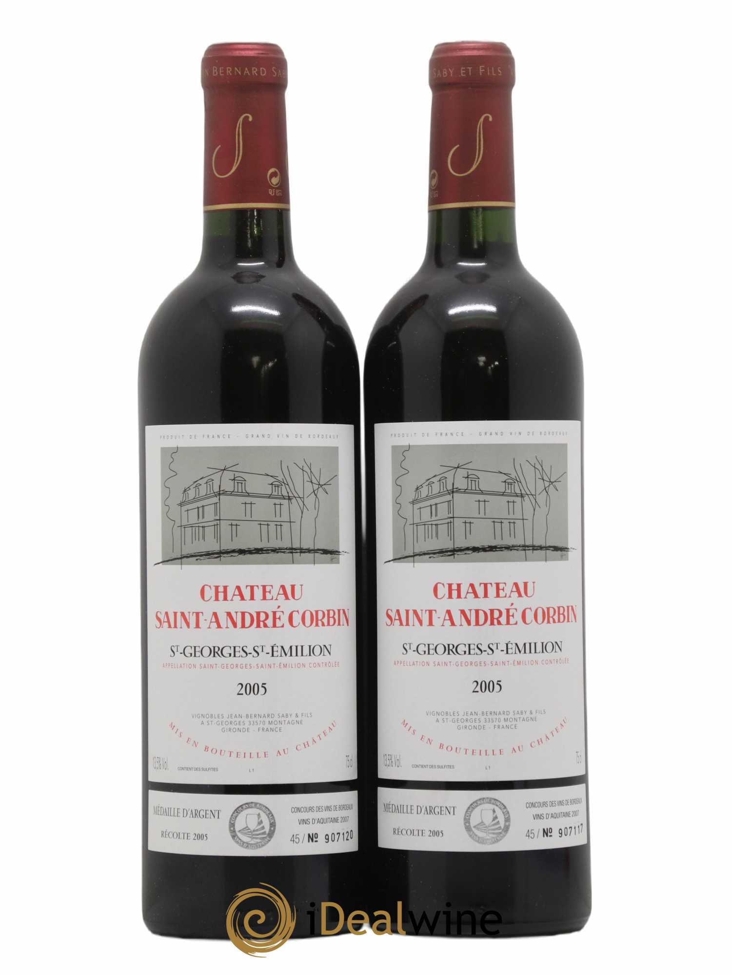 Château Saint-Georges Saint André Corbin 2005 - Lot de 2 bouteilles - 0