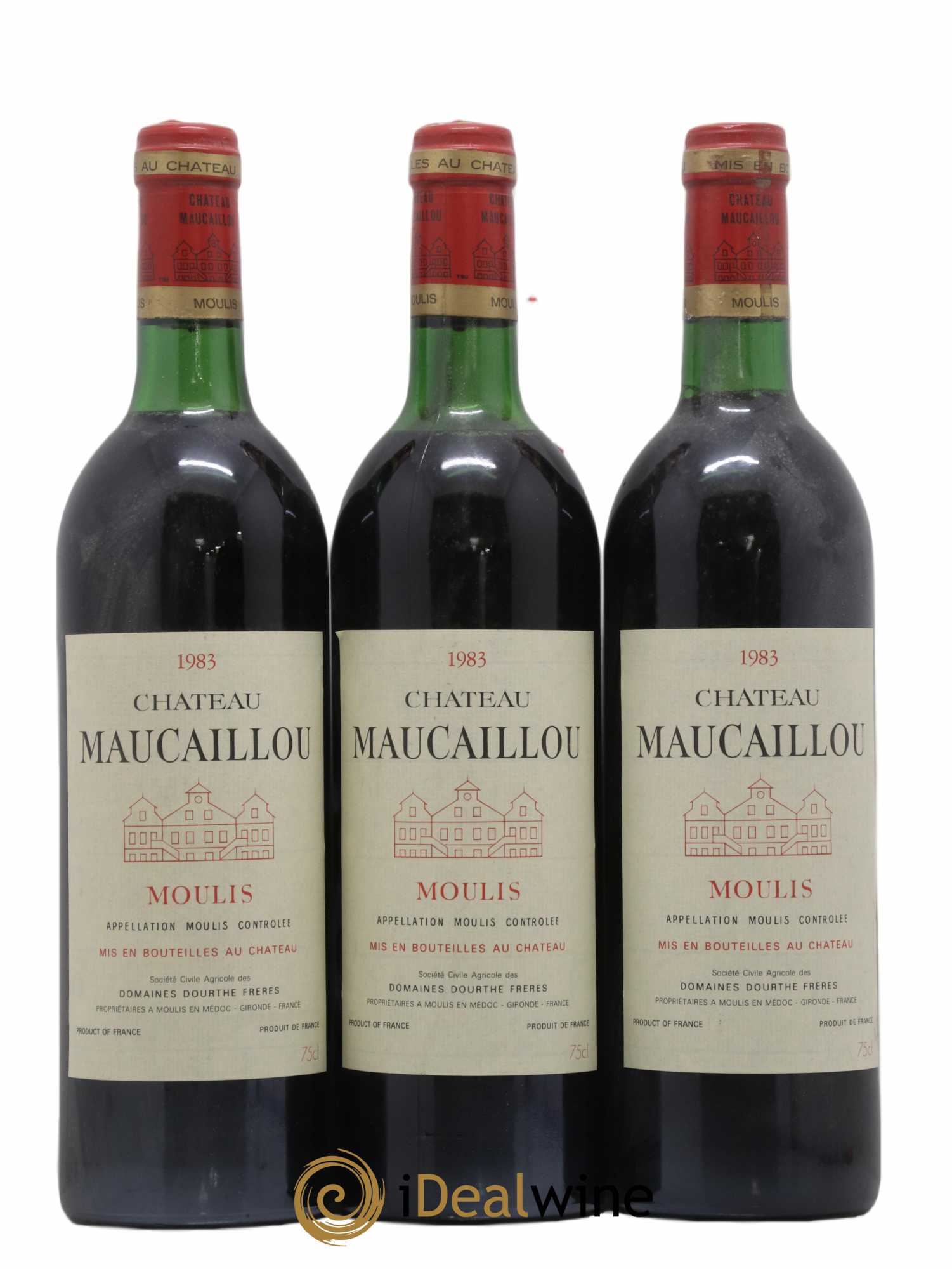 Château Maucaillou 1983 - Lot de 3 bouteilles - 0