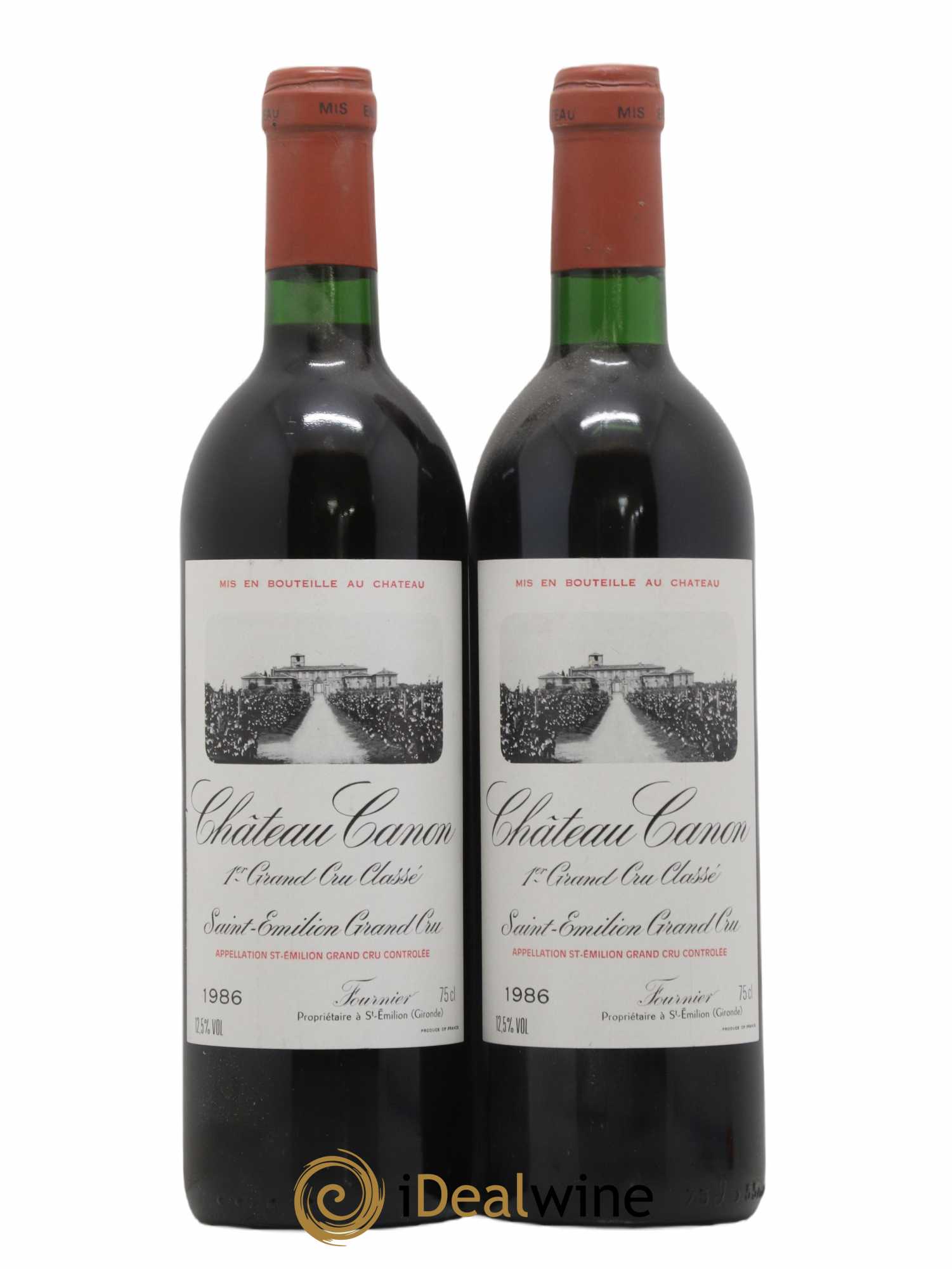 Château Canon 1er Grand Cru Classé B 1986 - Lot de 2 bouteilles - 0