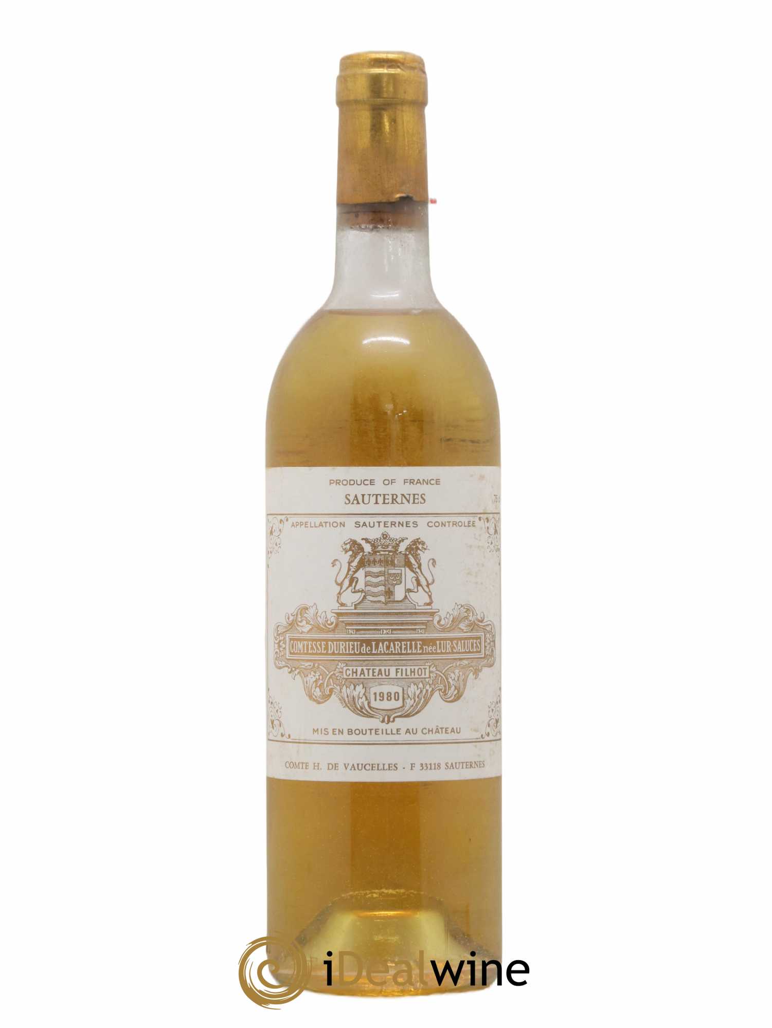 Château Filhot 2ème Grand Cru Classé 1980 - Lot de 1 bouteille - 0
