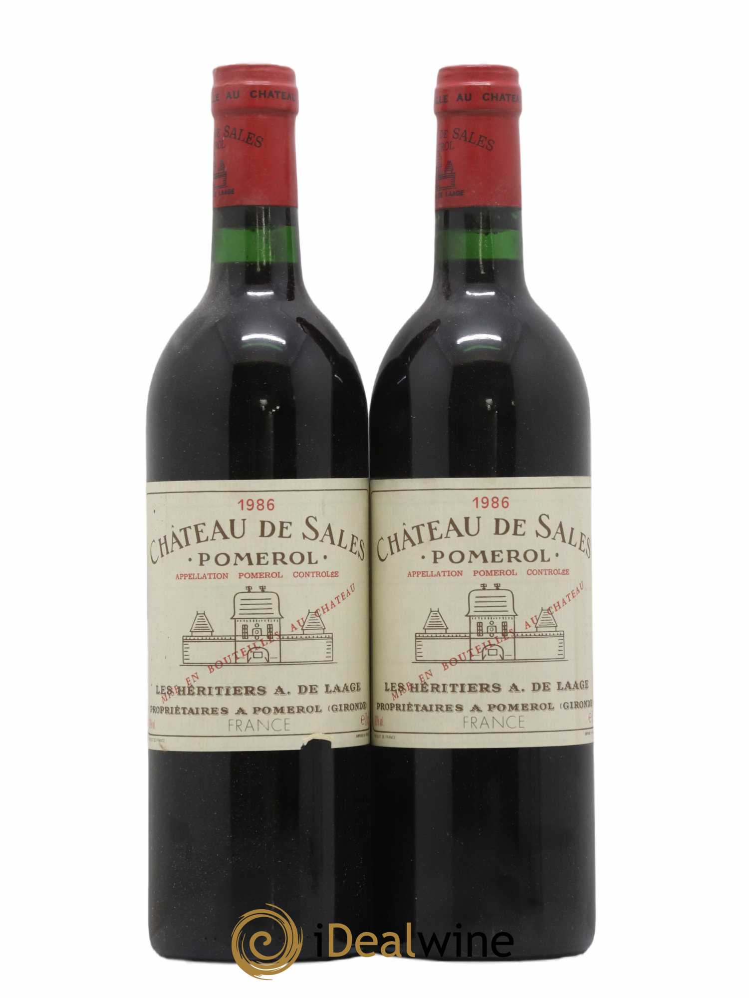 Château de Sales 1986 - Lot de 2 bouteilles - 0