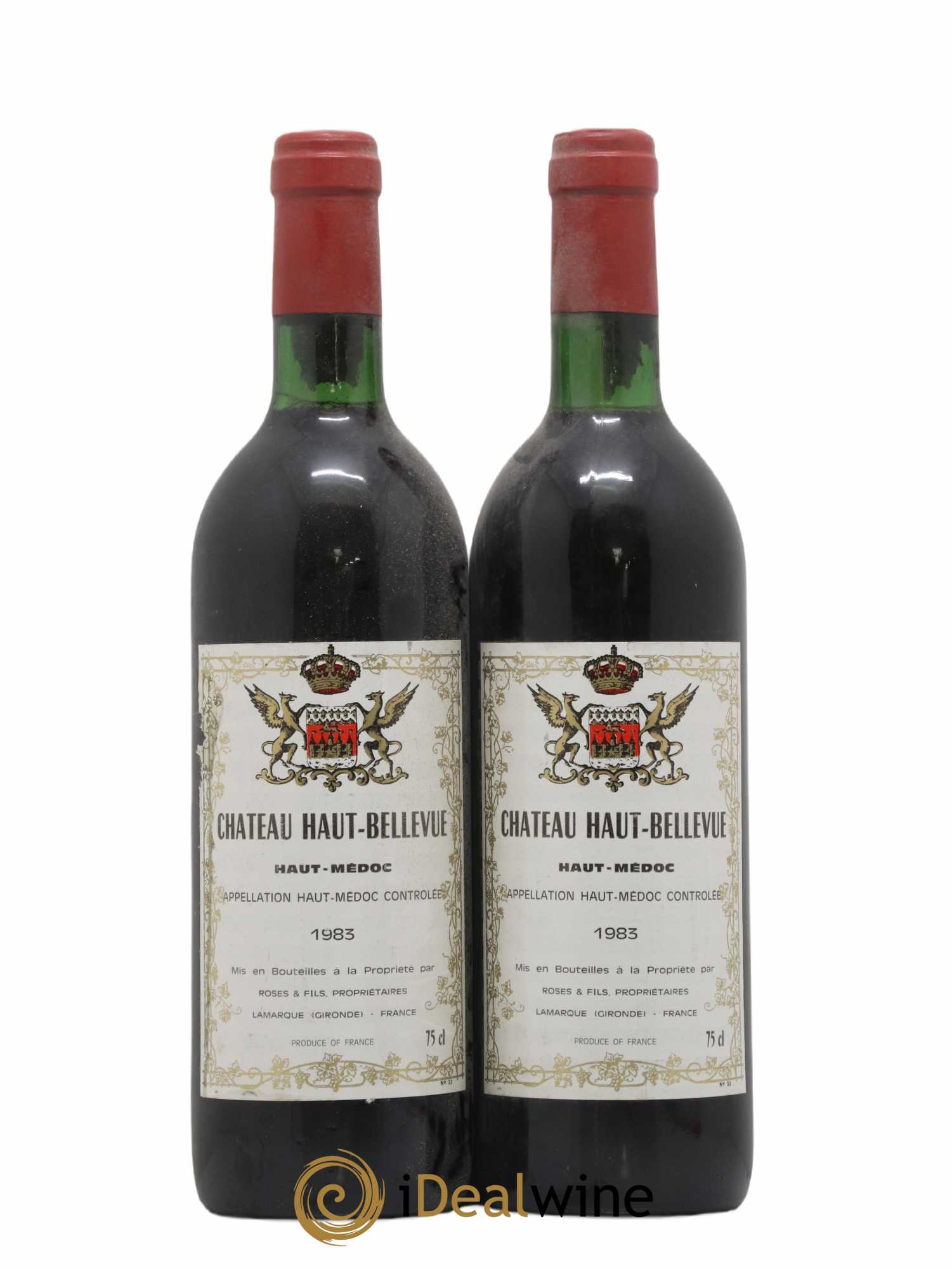 Haut Médoc Haut Bellevue 1983 - Posten von 2 Flaschen - 0
