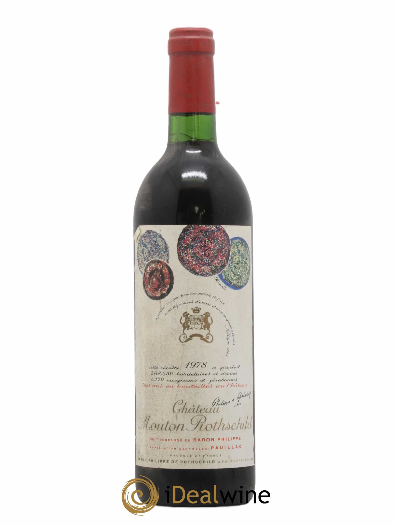Château Mouton Rothschild 1er Grand Cru Classé 1978 - Lot de 1 bouteille - 0