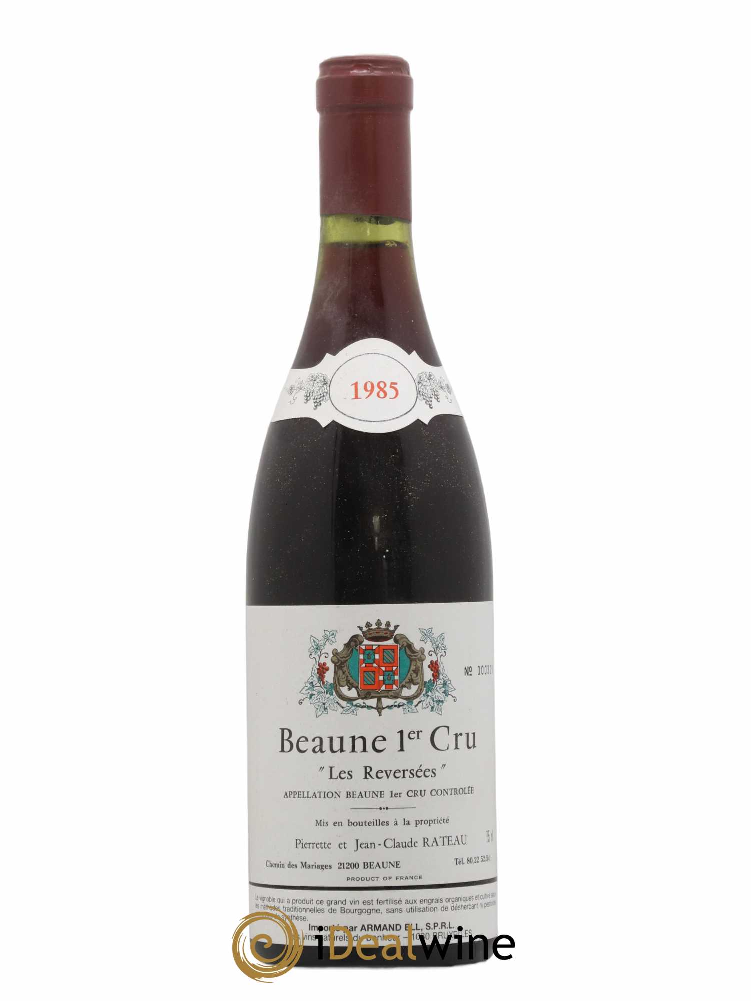 Beaune 1er Cru Les Reversées Jean Claude Rateau 1985 - Lot de 1 bouteille - 0