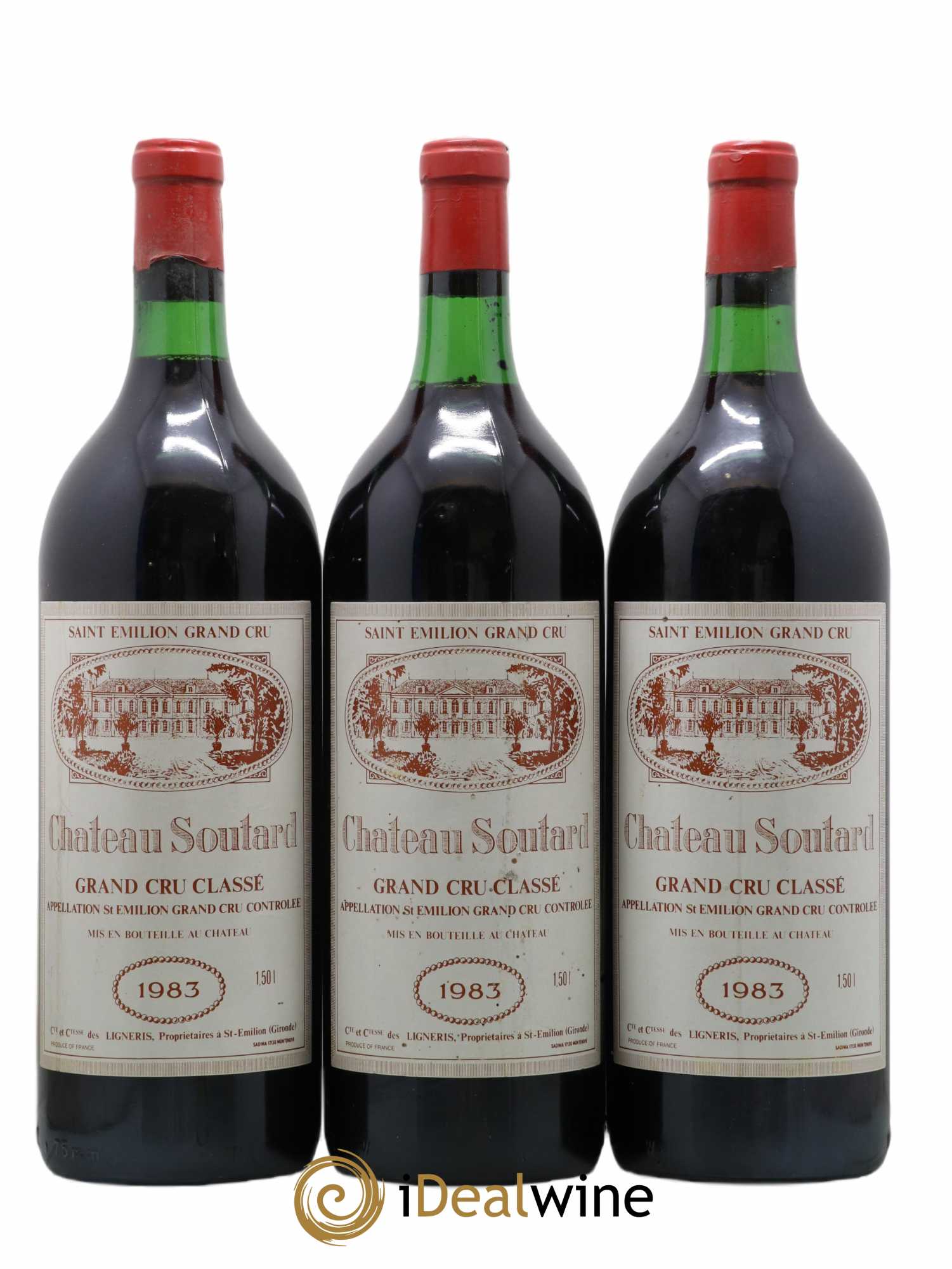 Château Soutard Grand Cru Classé 1983 - Lot de 3 magnums - 0