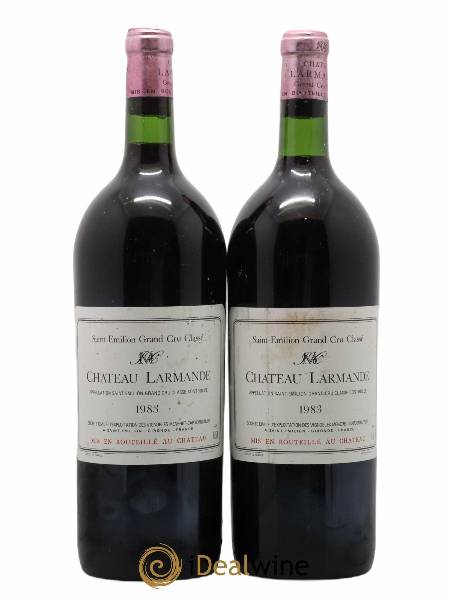 Château Larmande Grand Cru Classé 1983 - Lot de 2 magnums - 0