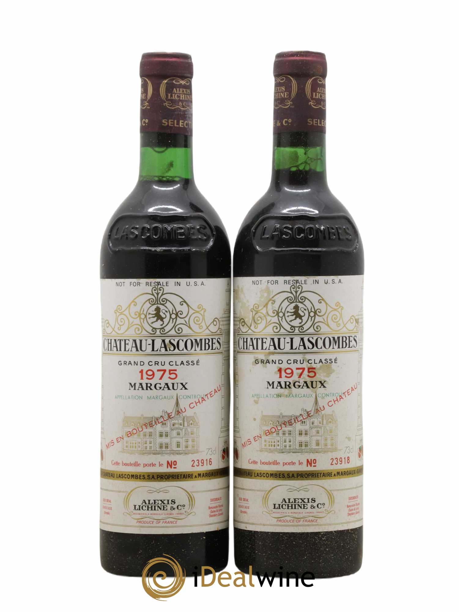 Château Lascombes 2ème Grand Cru Classé 1975 - Lot de 2 bouteilles - 0