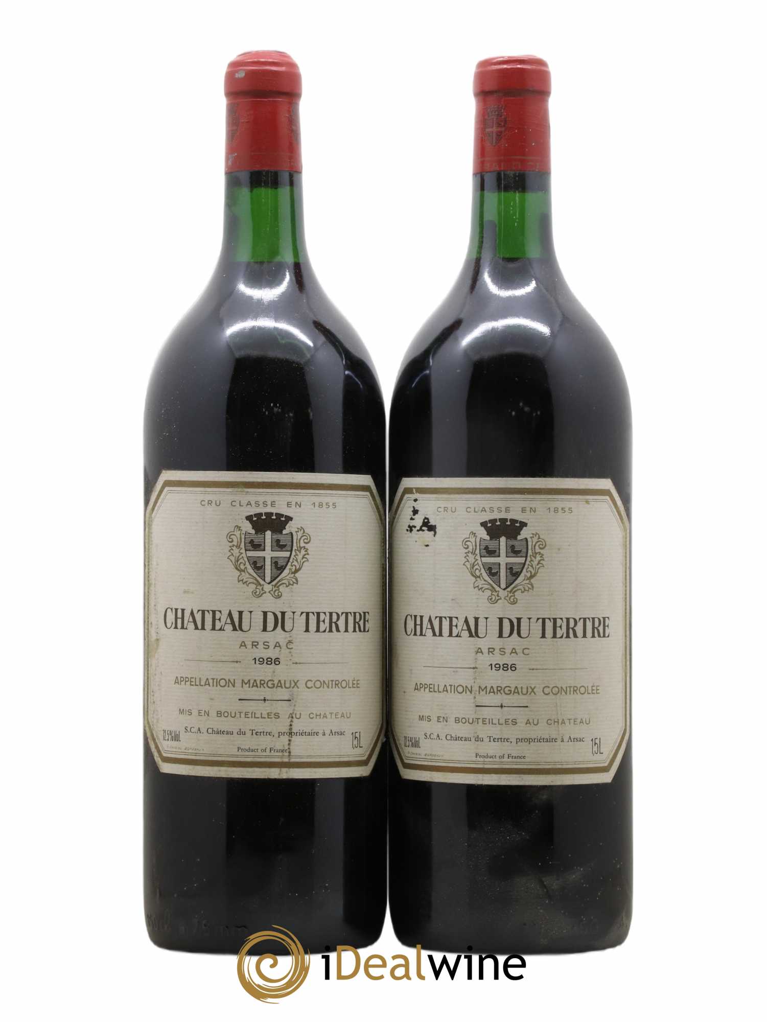 Château du Tertre 5ème Grand Cru Classé 1986 - Lot de 2 magnums - 0