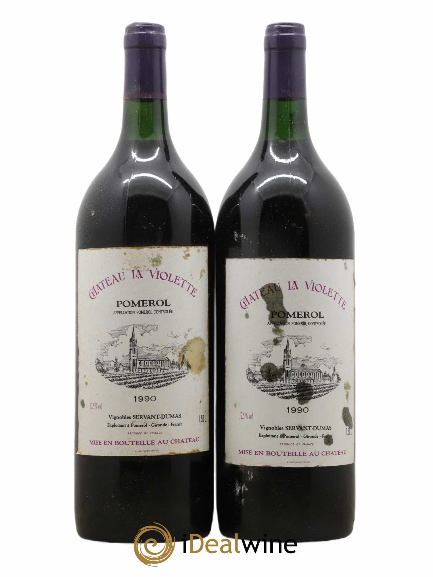 Château la Violette 1990 - Lot de 2 magnums - 0