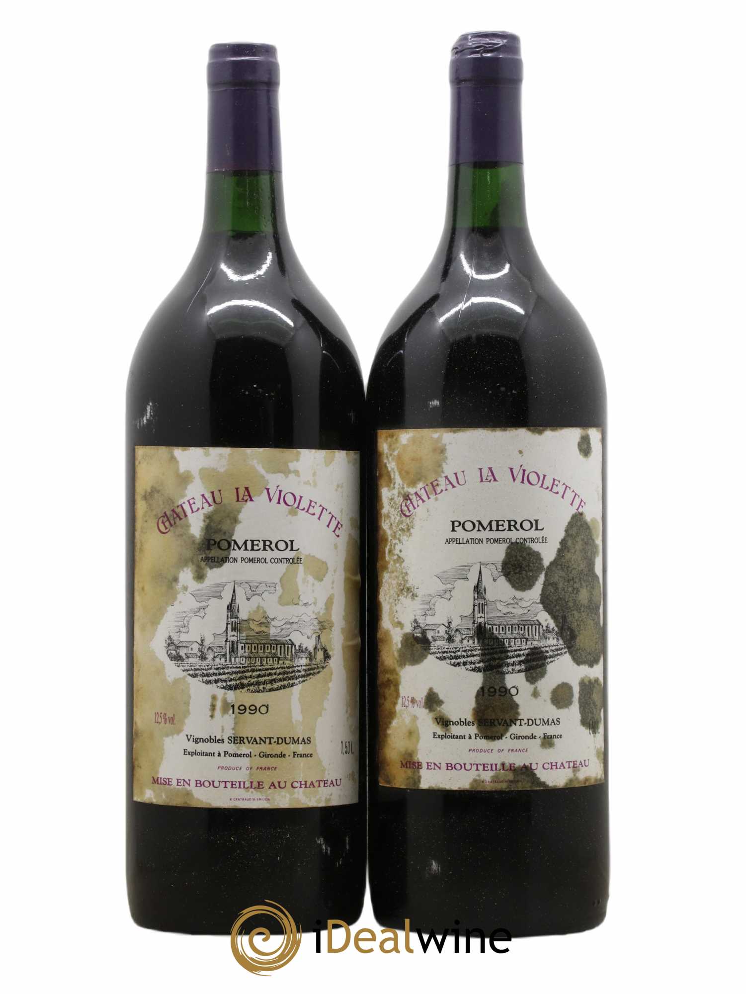 Château la Violette 1990 - Lot de 2 magnums - 0