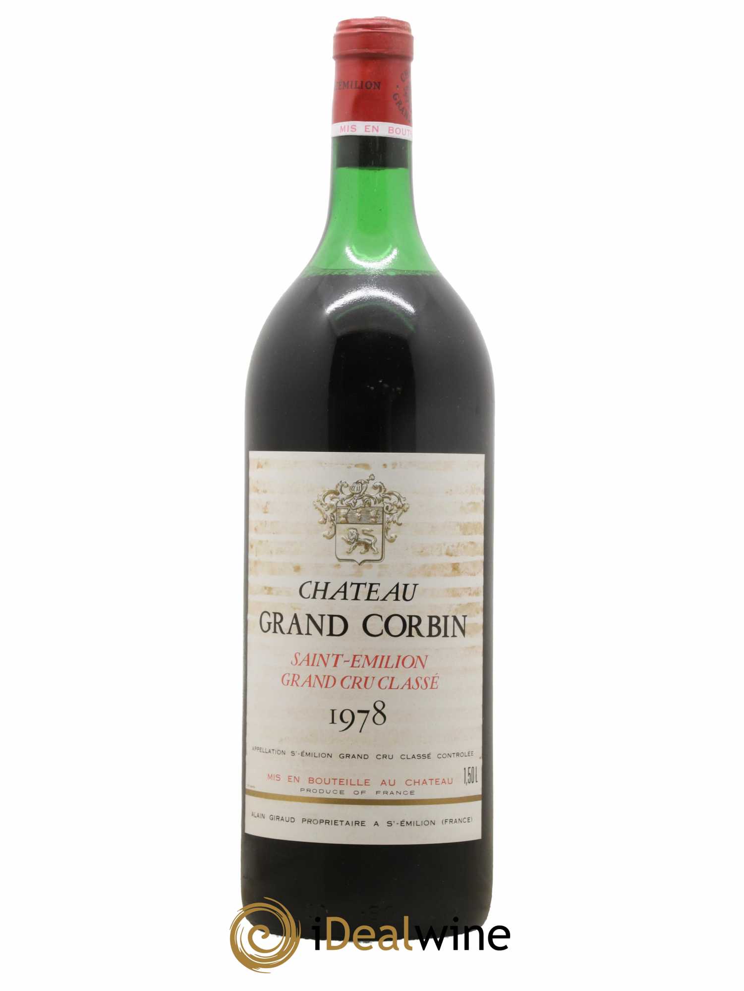 Château Grand Corbin Grand Cru Classé 1978 - Lot de 1 magnum - 0