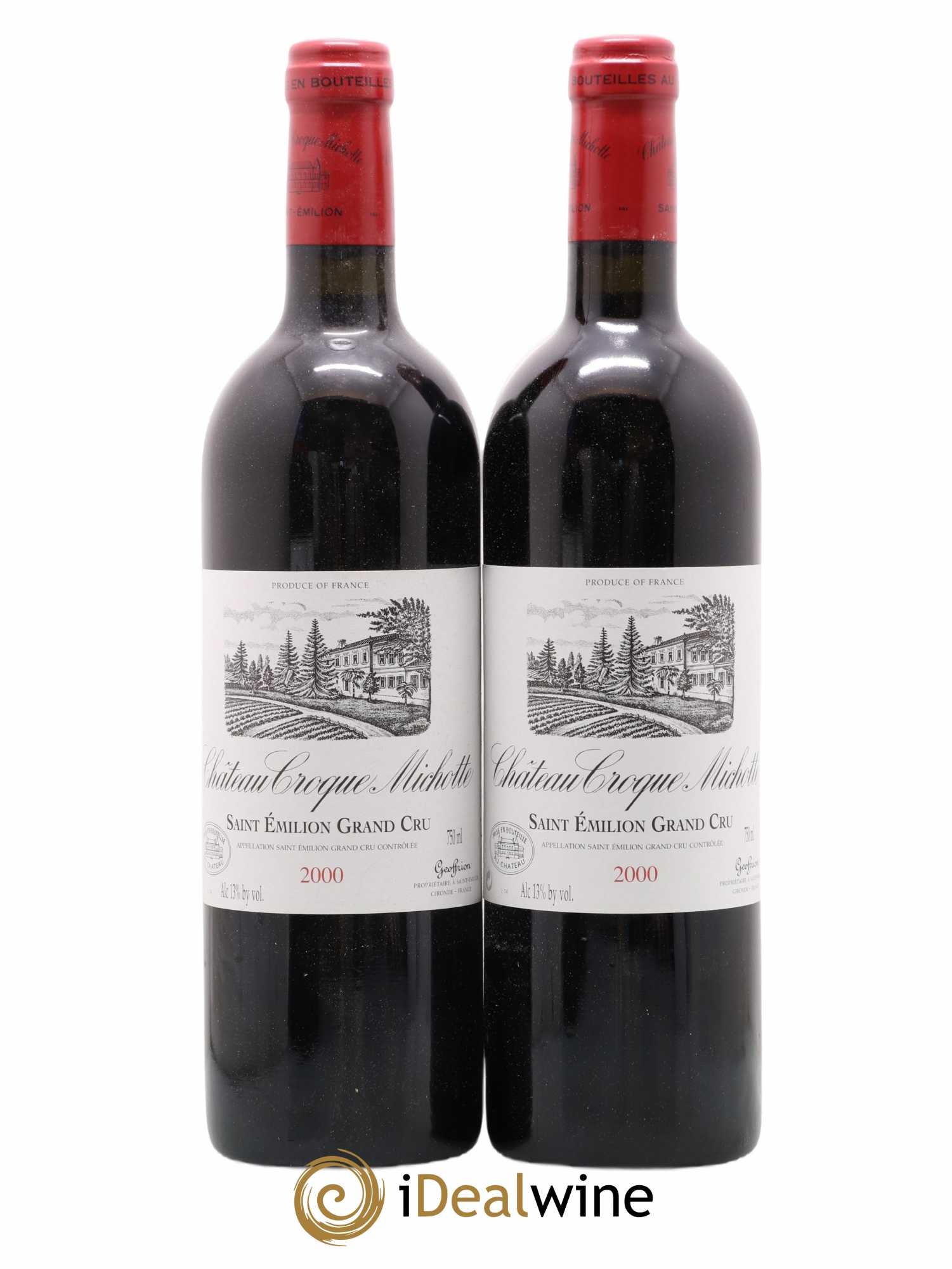 Château Croque Michotte 2000 - Lot de 2 bouteilles - 0