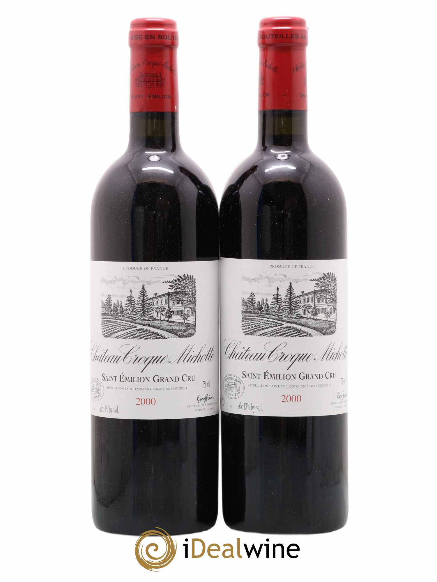 Château Croque Michotte 2000 - Lot of 2 bottles - 0