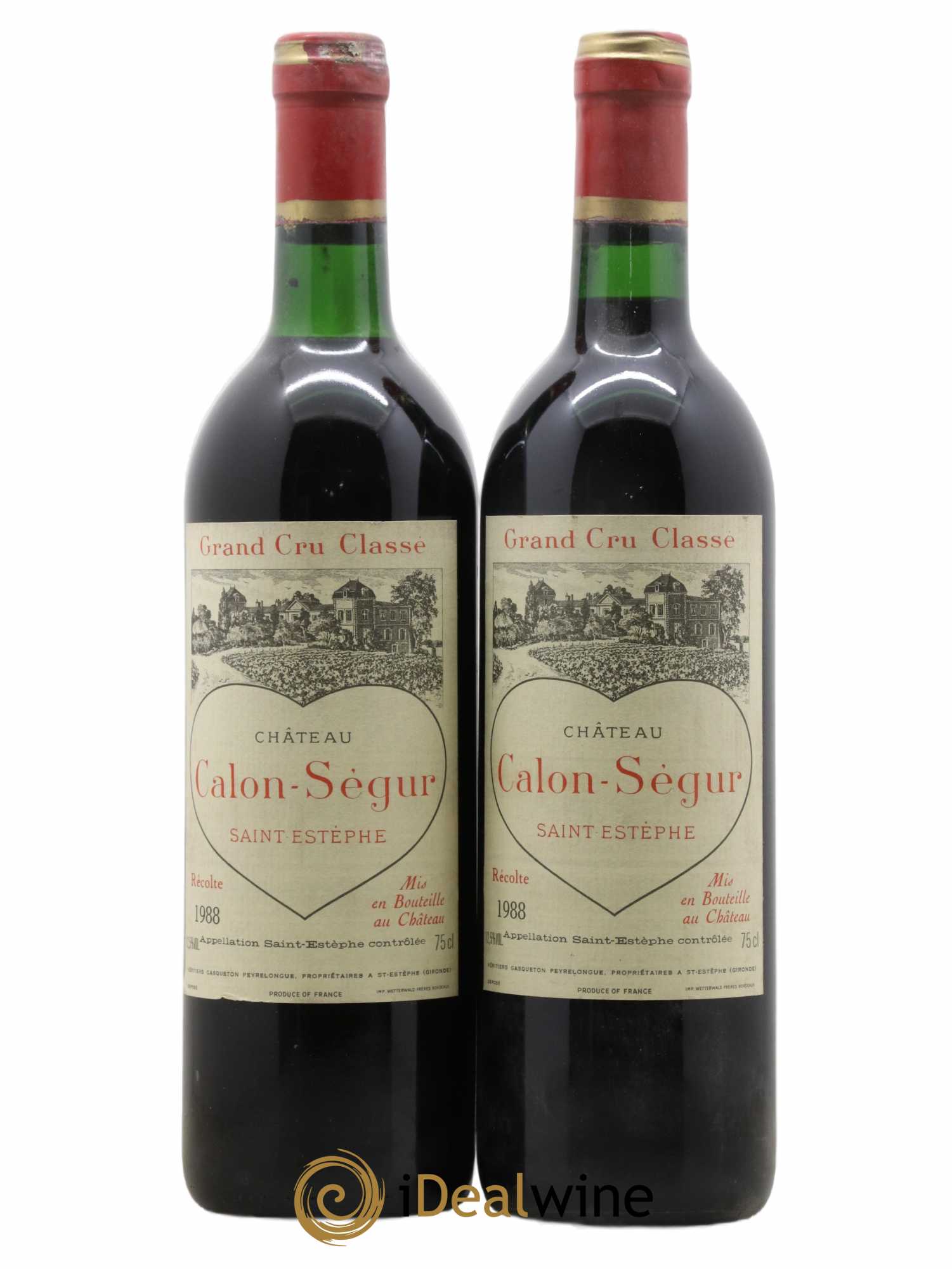 Château Calon Ségur 3ème Grand Cru Classé 1988 - Lot de 2 bouteilles - 0