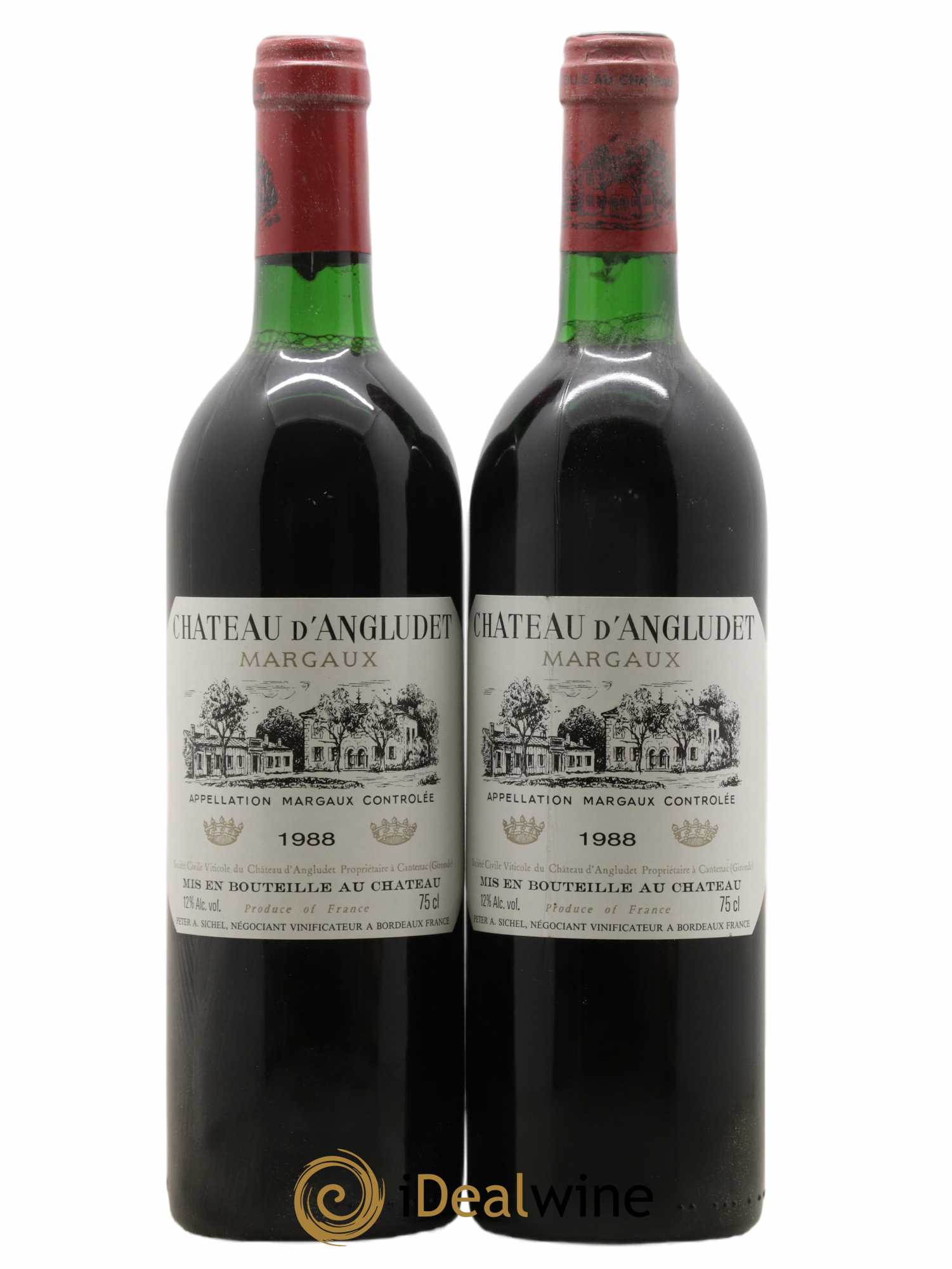 Château d' Angludet Cru Bourgeois 1988 - Lot of 2 bottles - 0