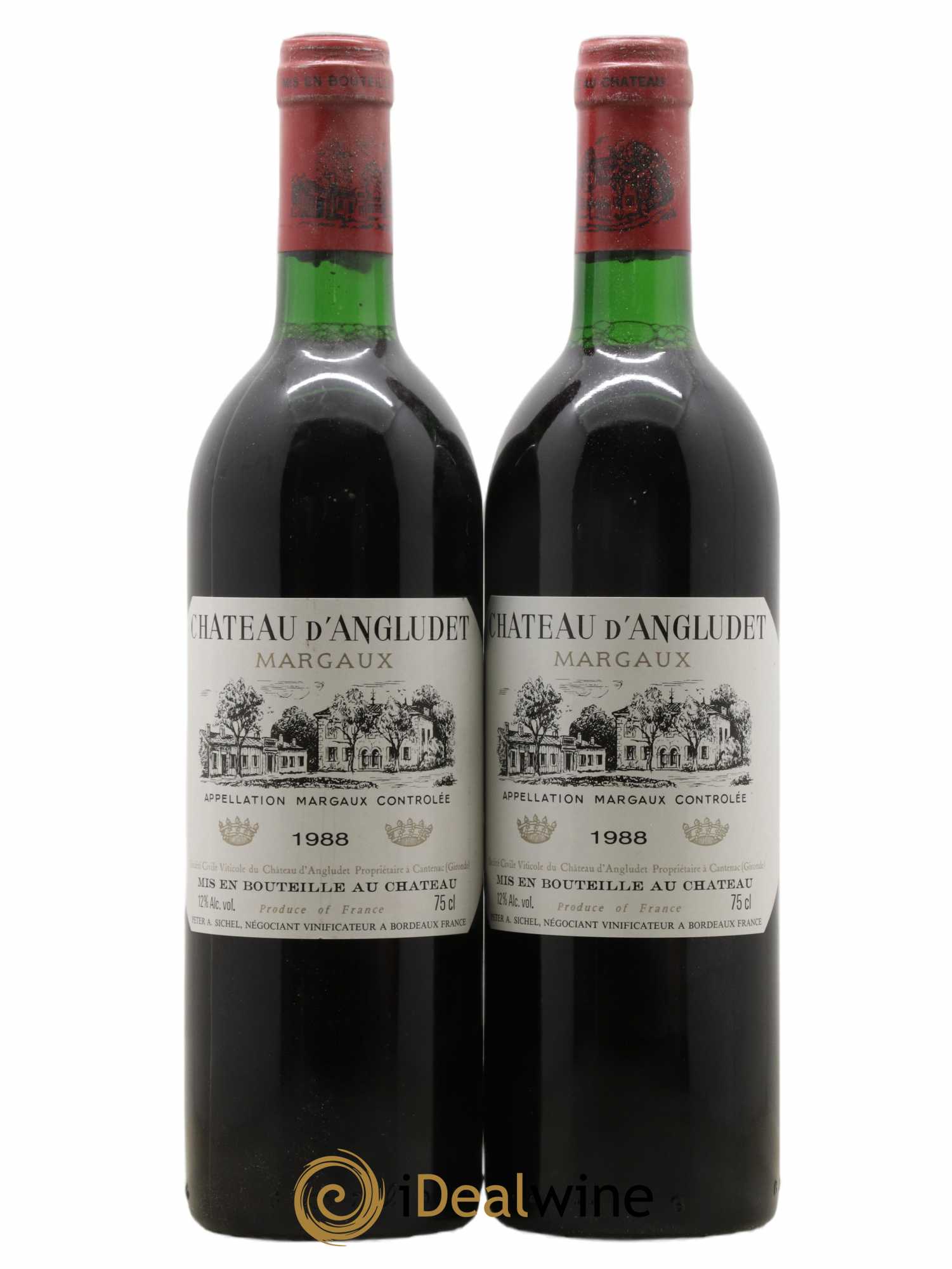 Château d' Angludet Cru Bourgeois 1988 - Lot de 2 bouteilles - 0