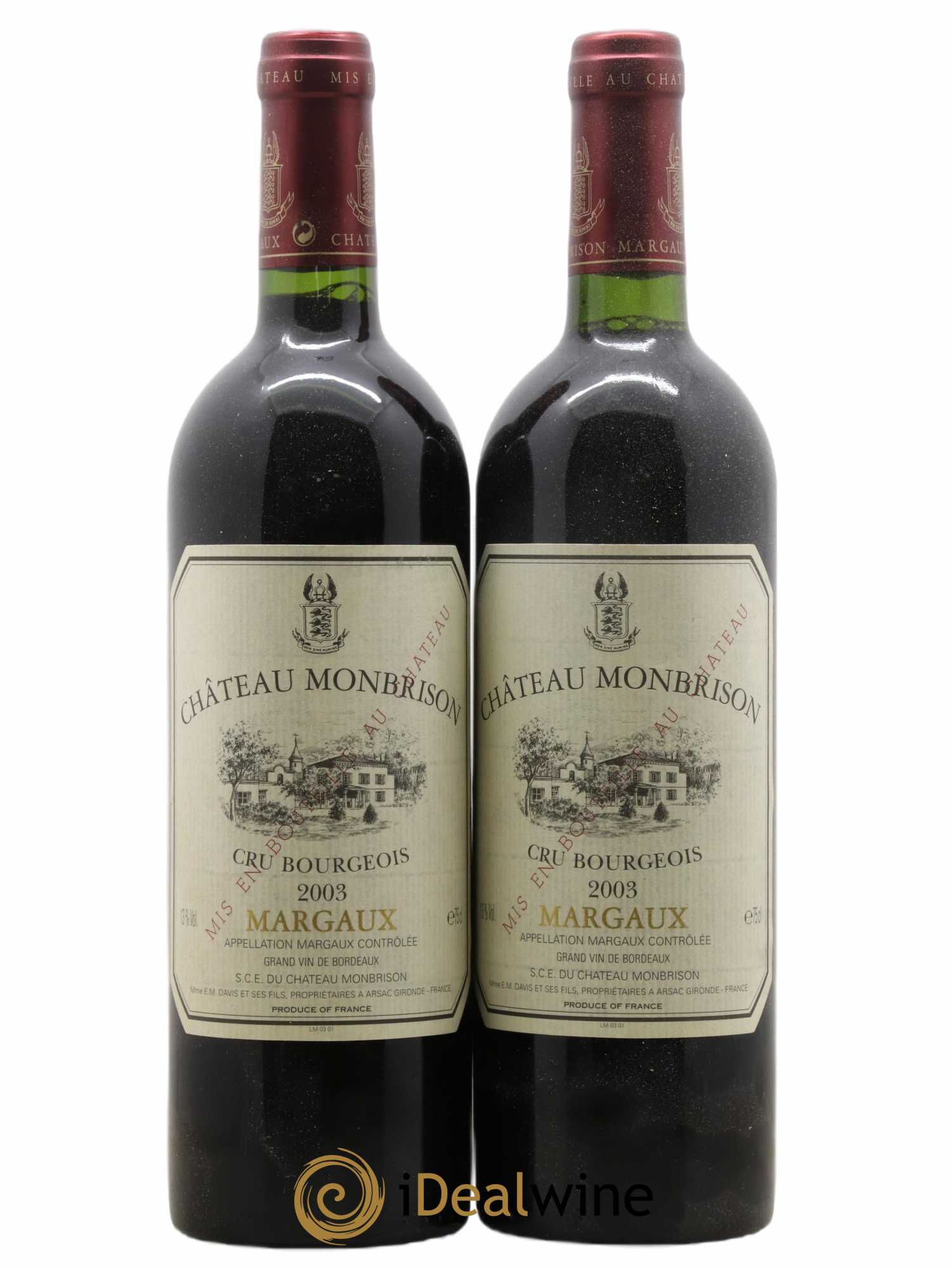 Château Monbrison 2003 - Lot de 2 bouteilles - 0