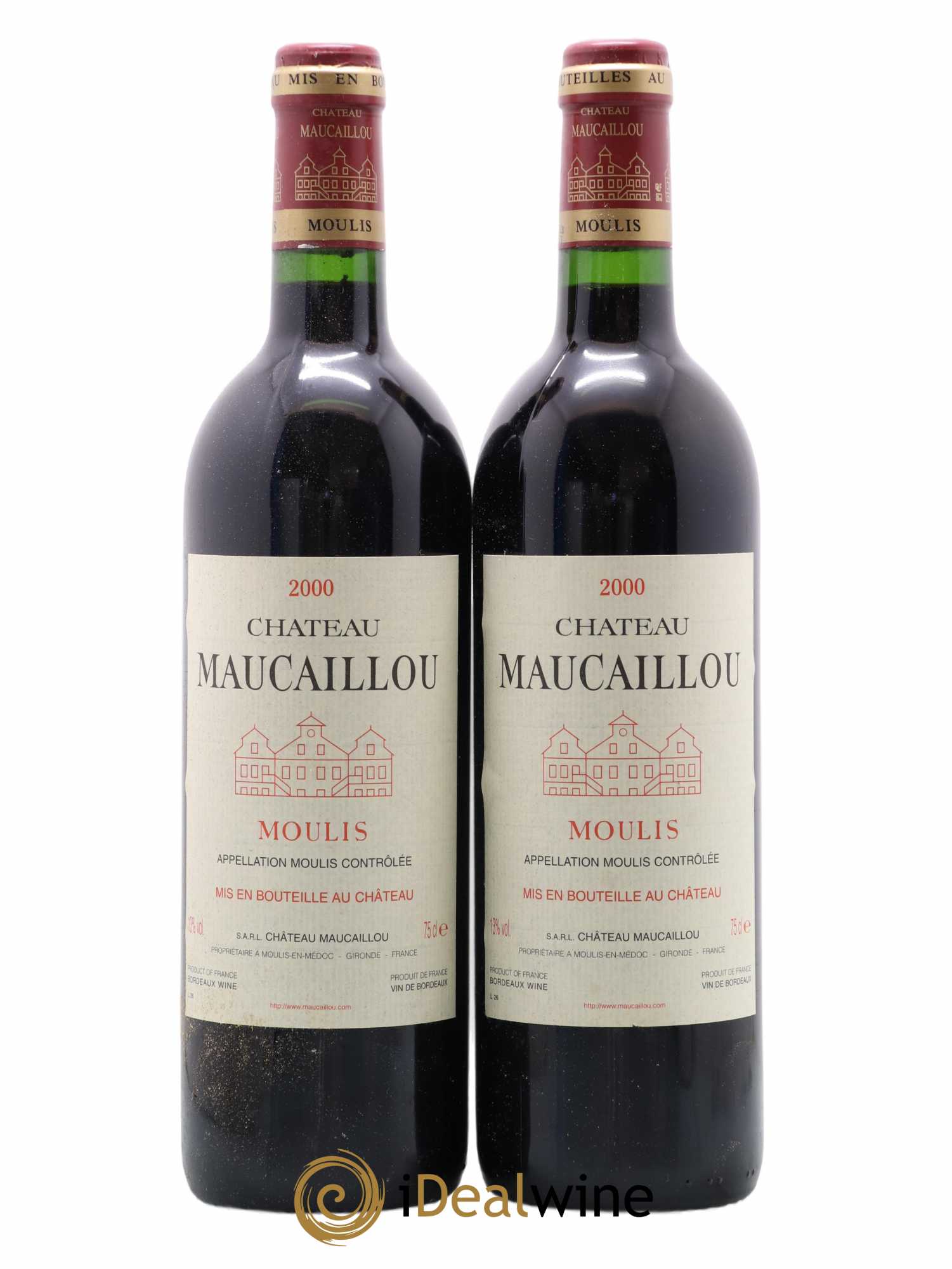 Château Maucaillou 2000 - Lot de 2 bouteilles - 0