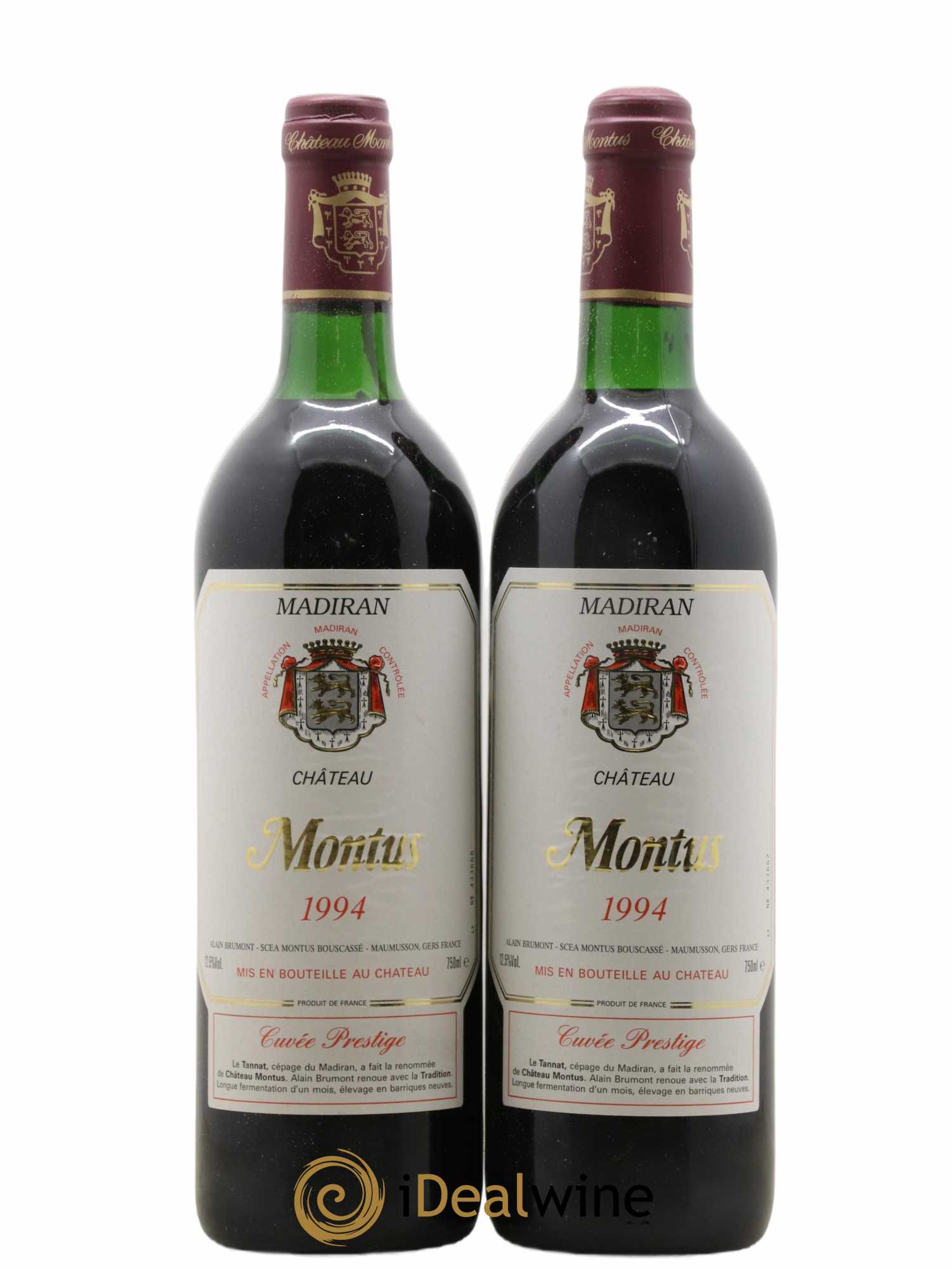 Madiran Château Montus-Prestige Alain Brumont 1994 - Lot de 2 bouteilles - 0