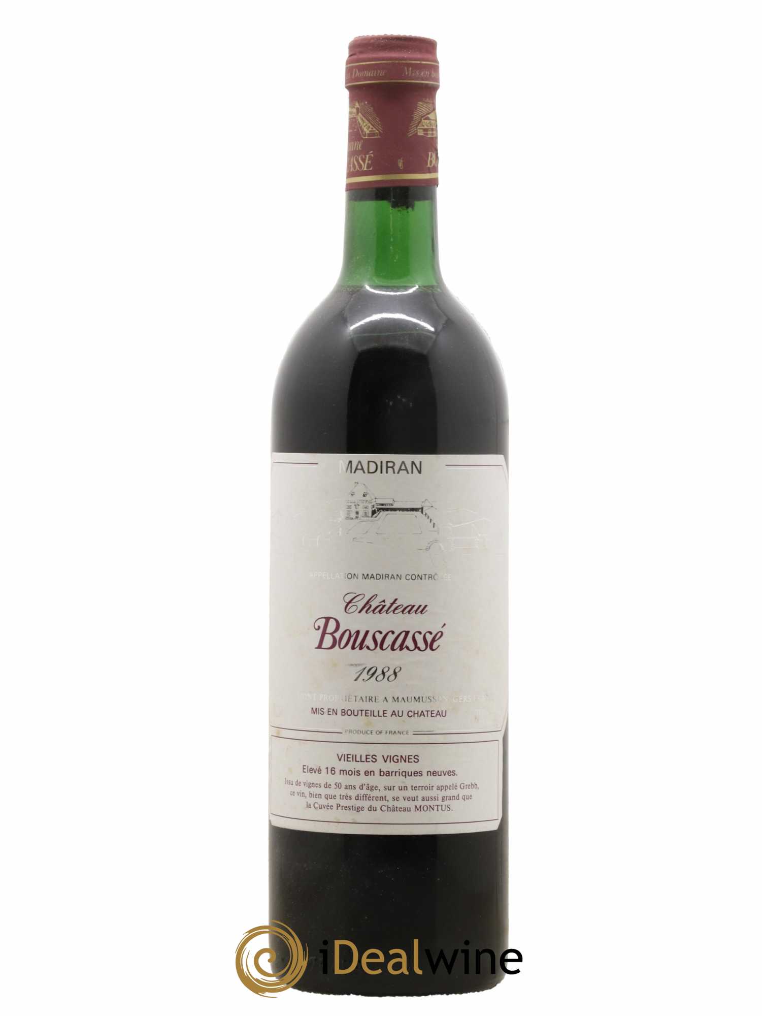 Madiran Vieilles Vignes Château Bouscassé - Alain Brumont 1988 - Lot de 1 bouteille - 0