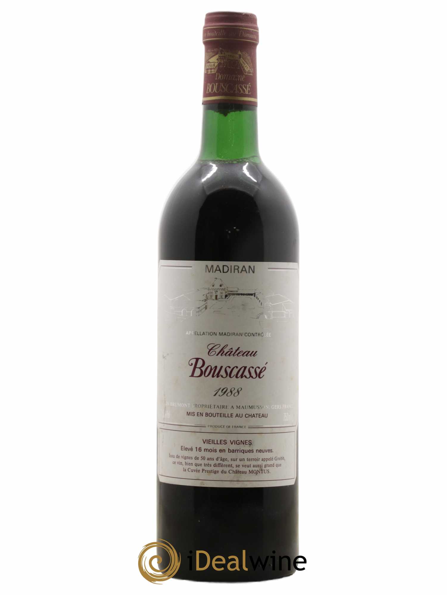 Madiran Vieilles Vignes Château Bouscassé - Alain Brumont 1988 - Lot de 1 bouteille - 0