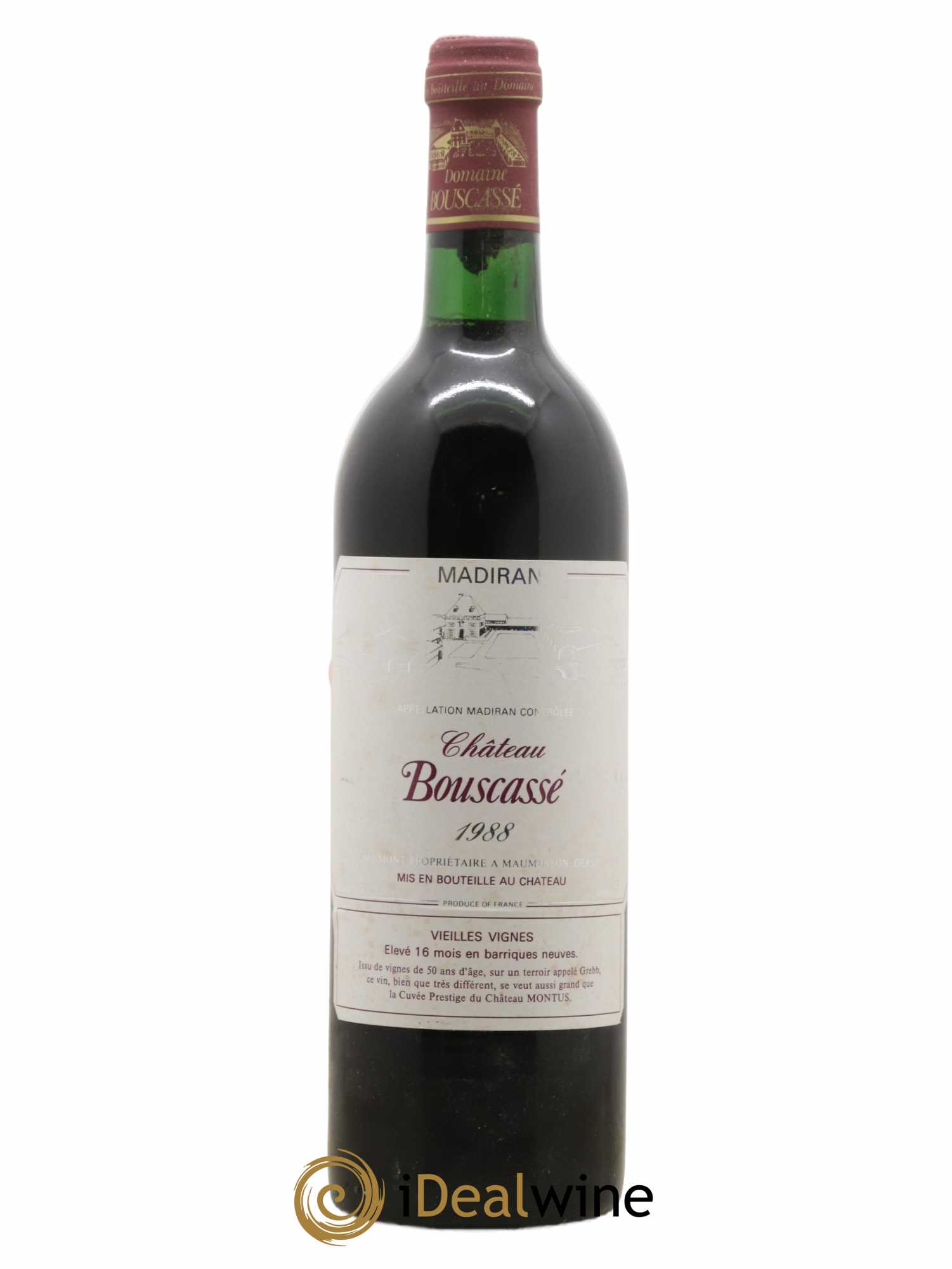 Madiran Vieilles Vignes Château Bouscassé - Alain Brumont 1988 - Lot de 1 bouteille - 0