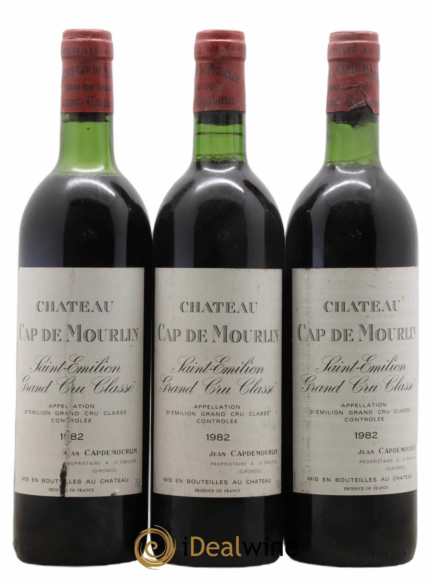 Château Cap de Mourlin Grand Cru Classé 1982 - Lot de 3 bouteilles - 0