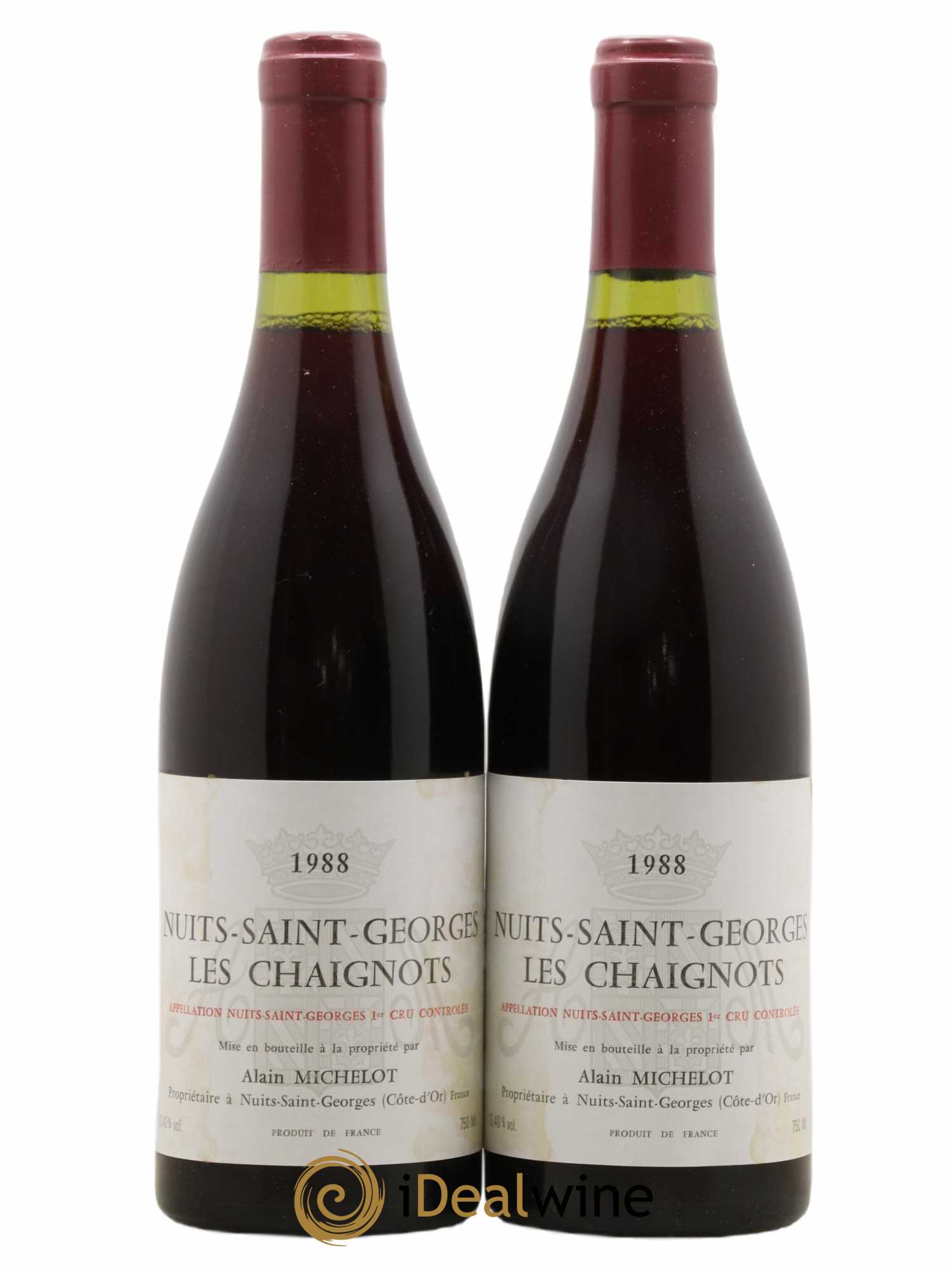 Nuits-Saint-Georges 1er Cru Les Chaignots Michelot 1988 - Posten von 2 Flaschen - 0