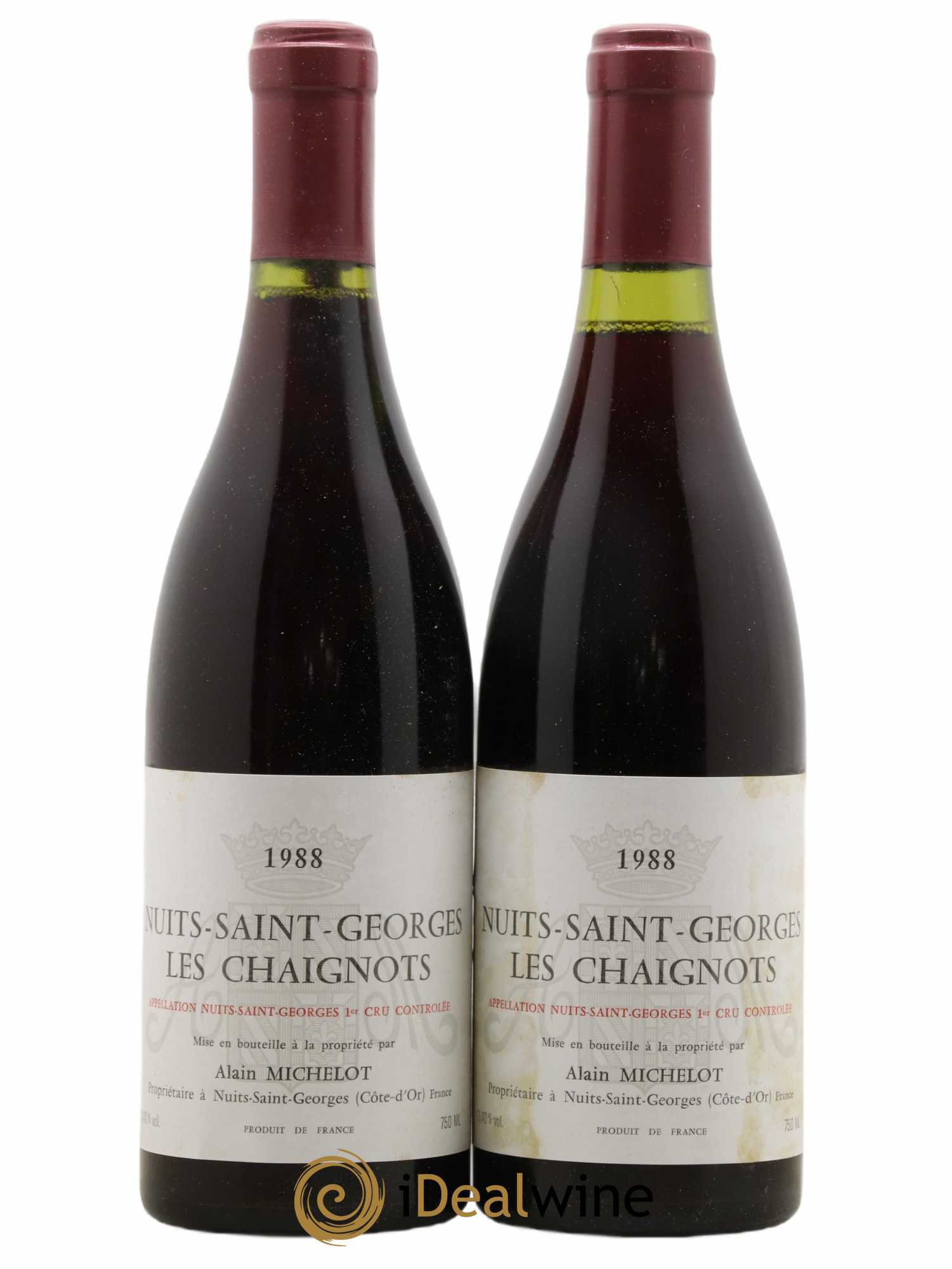 Nuits-Saint-Georges 1er Cru Les Chaignots Michelot 1988 - Lot of 2 bottles - 0