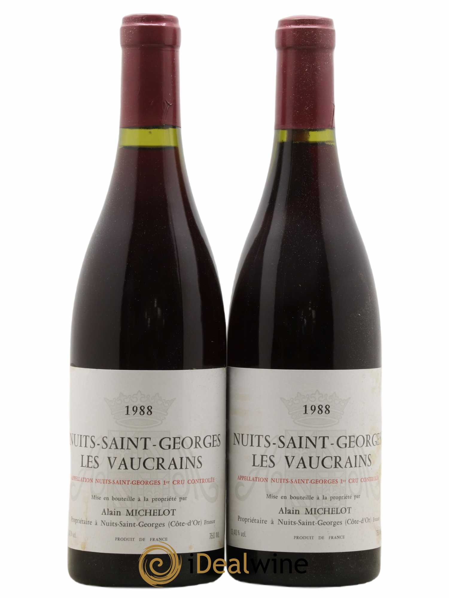 Nuits-Saint-Georges 1er Cru Les Vaucrains Michelot 1988 - Lot of 2 bottles - 0