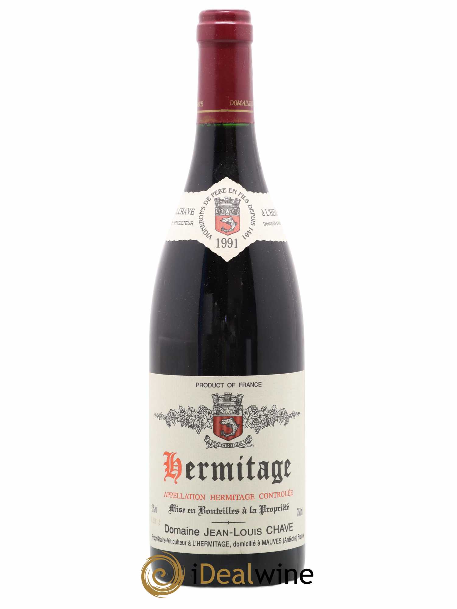 Hermitage Jean-Louis Chave 1991 - Lot de 1 bouteille - 0