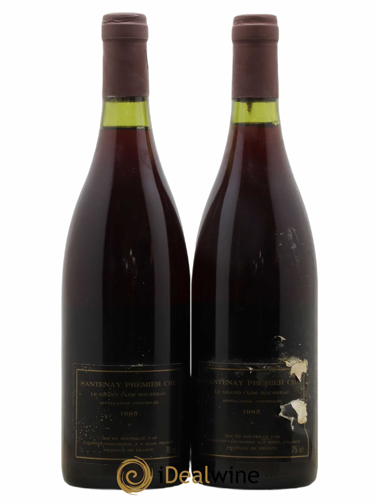 Santenay 1er Cru Le Grand Clos Rousseau Jaboulet-Vercherre 1985 - Lot de 2 bouteilles - 1