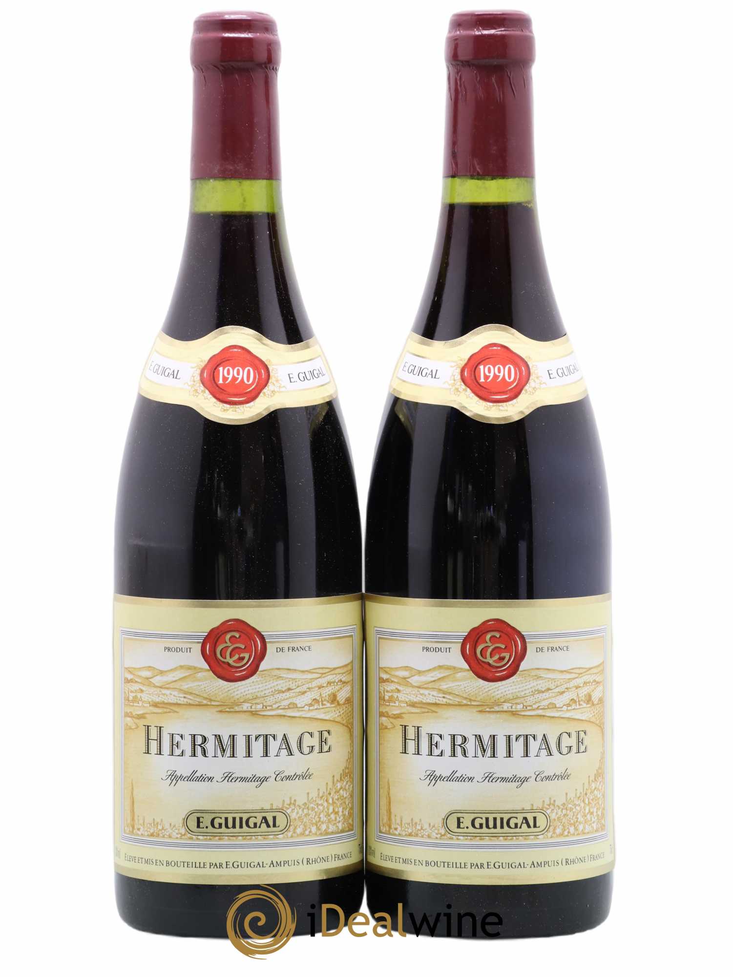 Hermitage Guigal 1990 - Lot de 2 bouteilles - 0