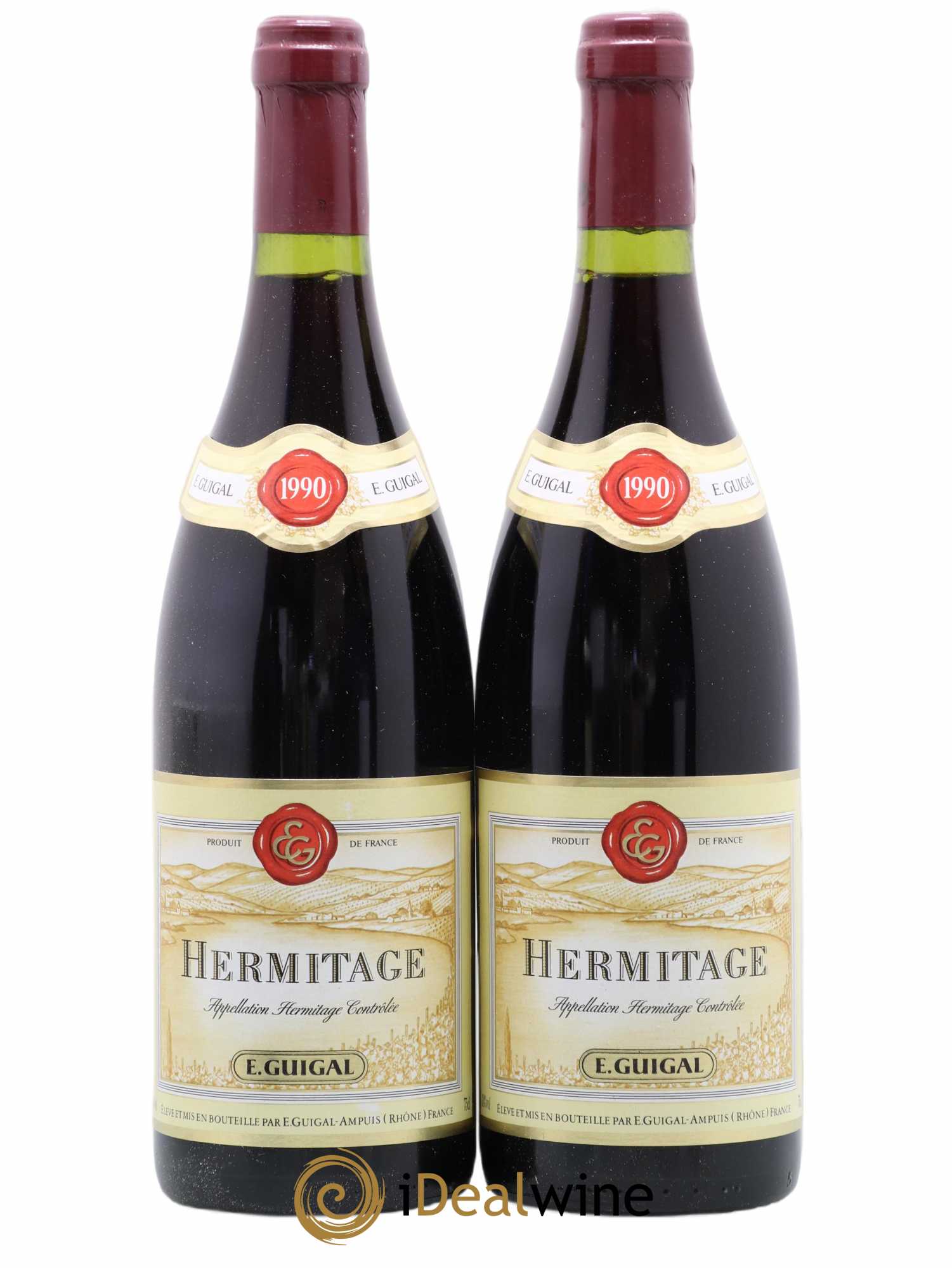 Hermitage Guigal 1990 - Lot de 2 bouteilles - 0