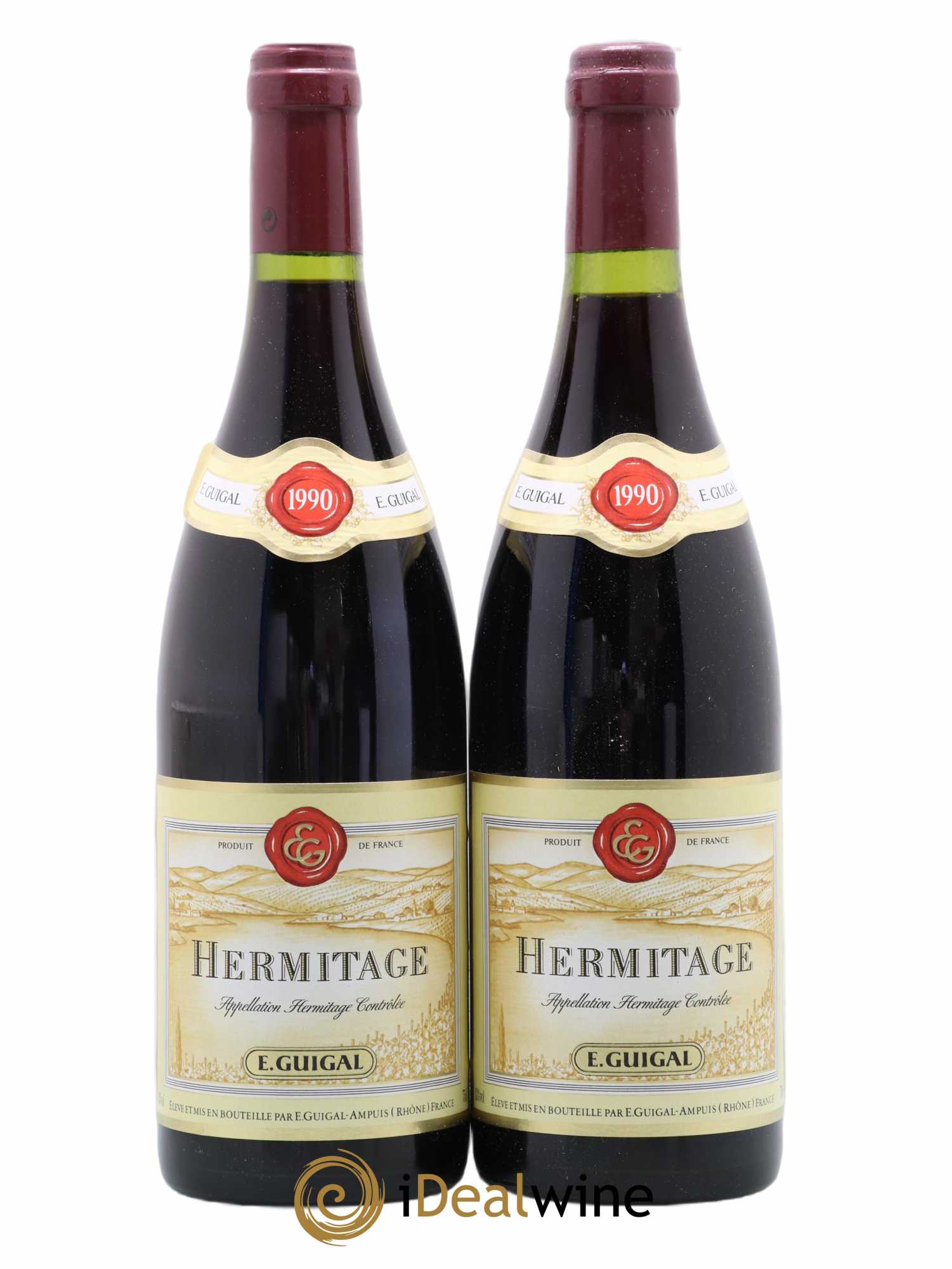 Hermitage Guigal 1990 - Lot de 2 bouteilles - 0