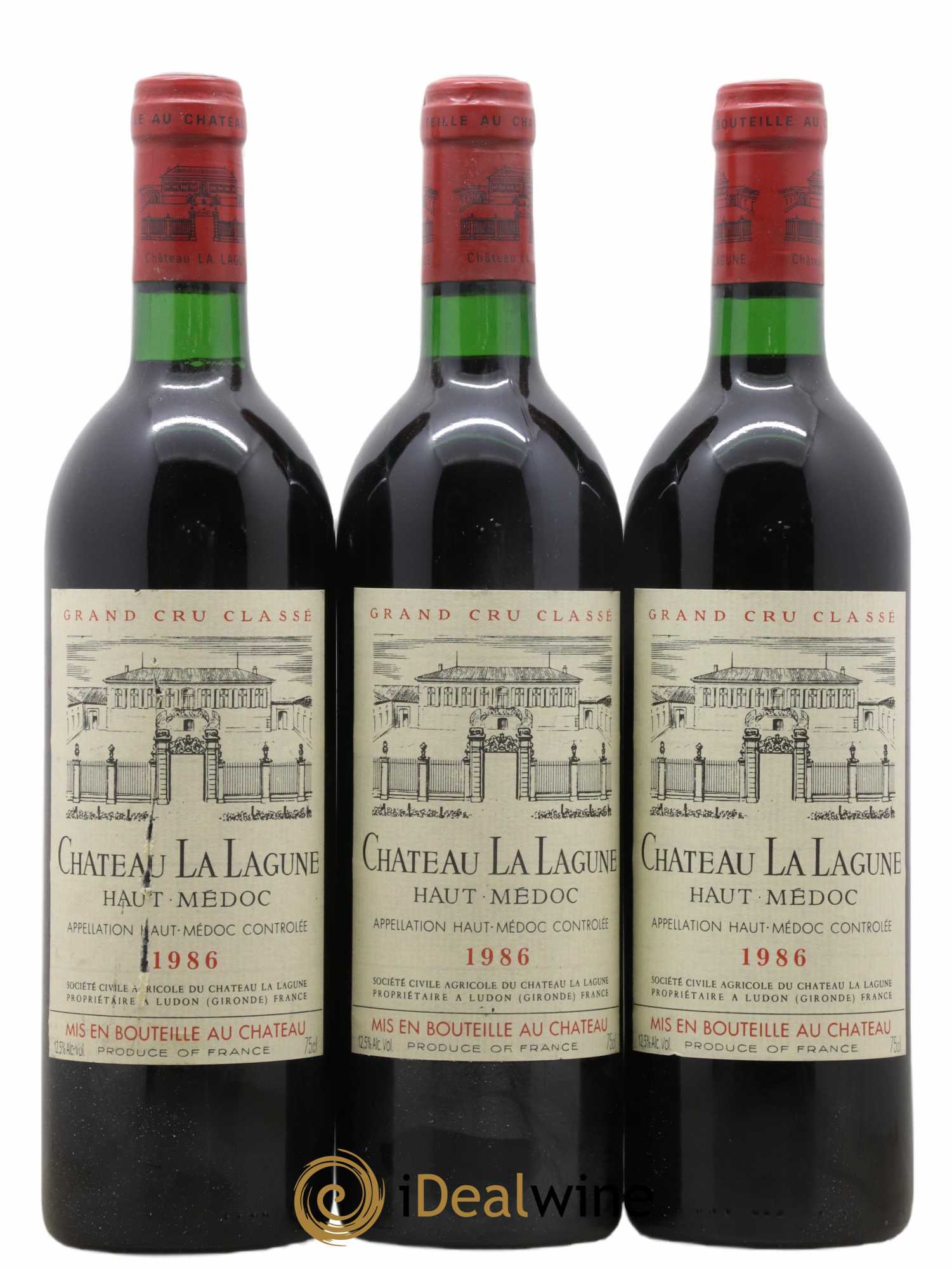 Château la Lagune 3ème Grand Cru Classé 1986 - Lot de 3 bouteilles - 0